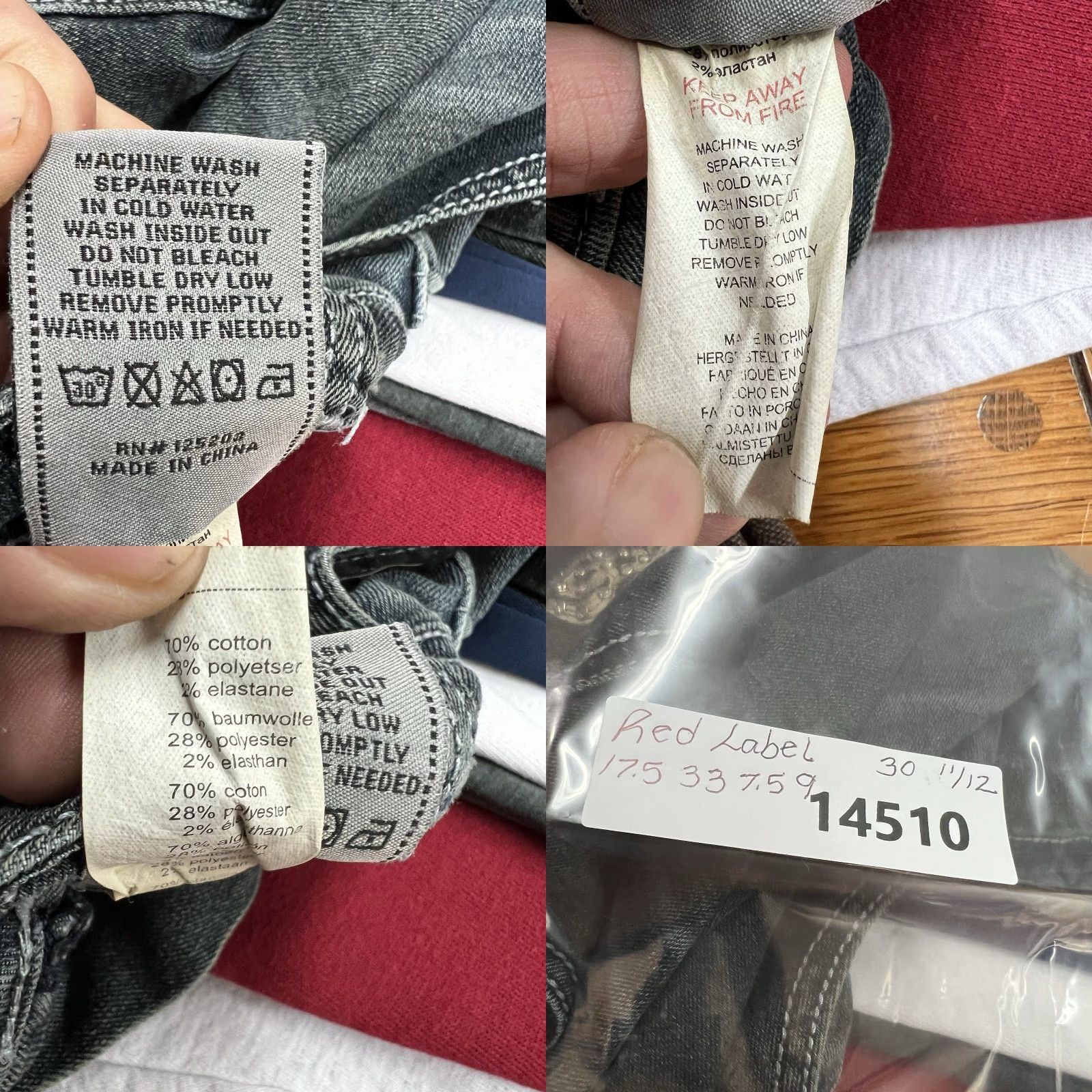 Vintage VINTAGE Red Label London Rose Royce Denim Jeans Womens 30 35X33 Blue Dark Wash Rhinestone Zipper Straight 5-Pocket Size 30" / US 8 / IT 44 - 10 Thumbnail