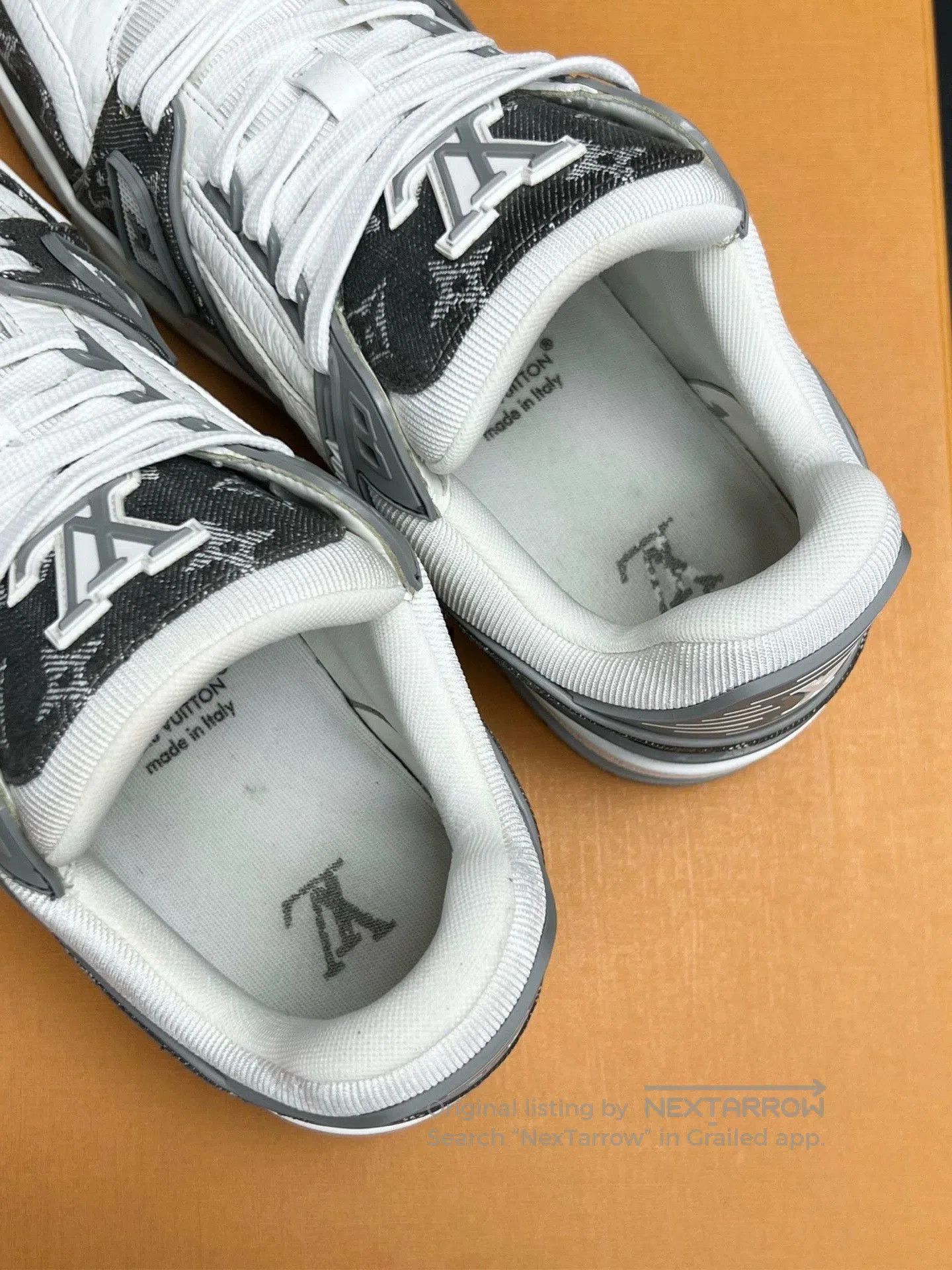Louis Vuitton lv trainer gray and white sneakers uk7. Size US 7 / EU 40 - 4 Thumbnail
