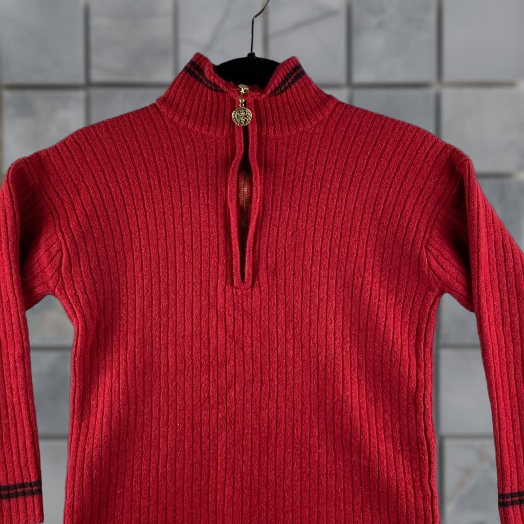 Vintage Classiques Entier Sweater Womens XS Extra Fine Merino Wool High Neck 1/4 Zip Size XS / US 0-2 / IT 36-38 - 1 Thumbnail