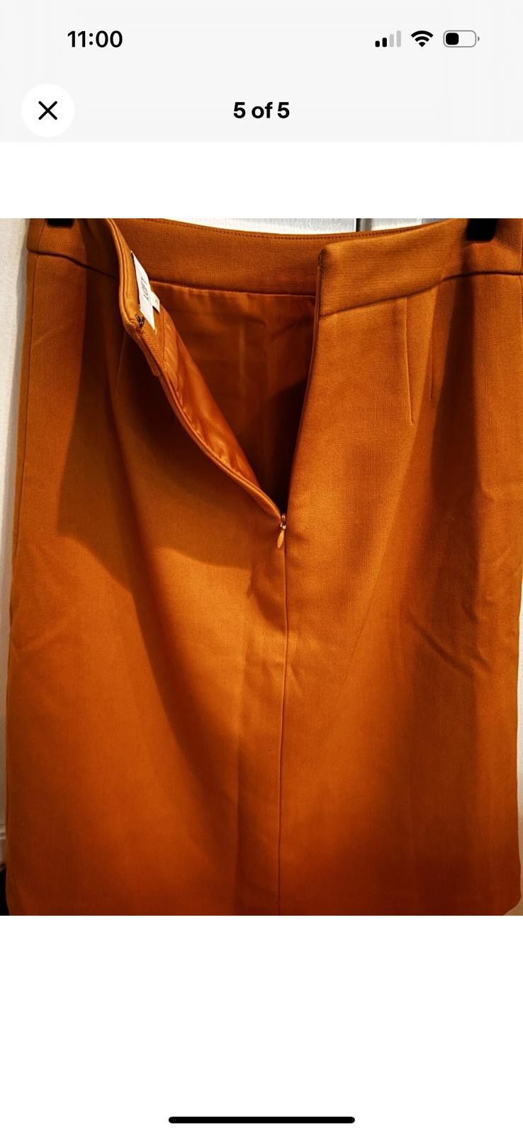 Ann Taylor Ann Taylor LOFT Wool Blend Straight Pencil Skirt Brown Size 32" / US 10 / IT 46 - 5 Thumbnail