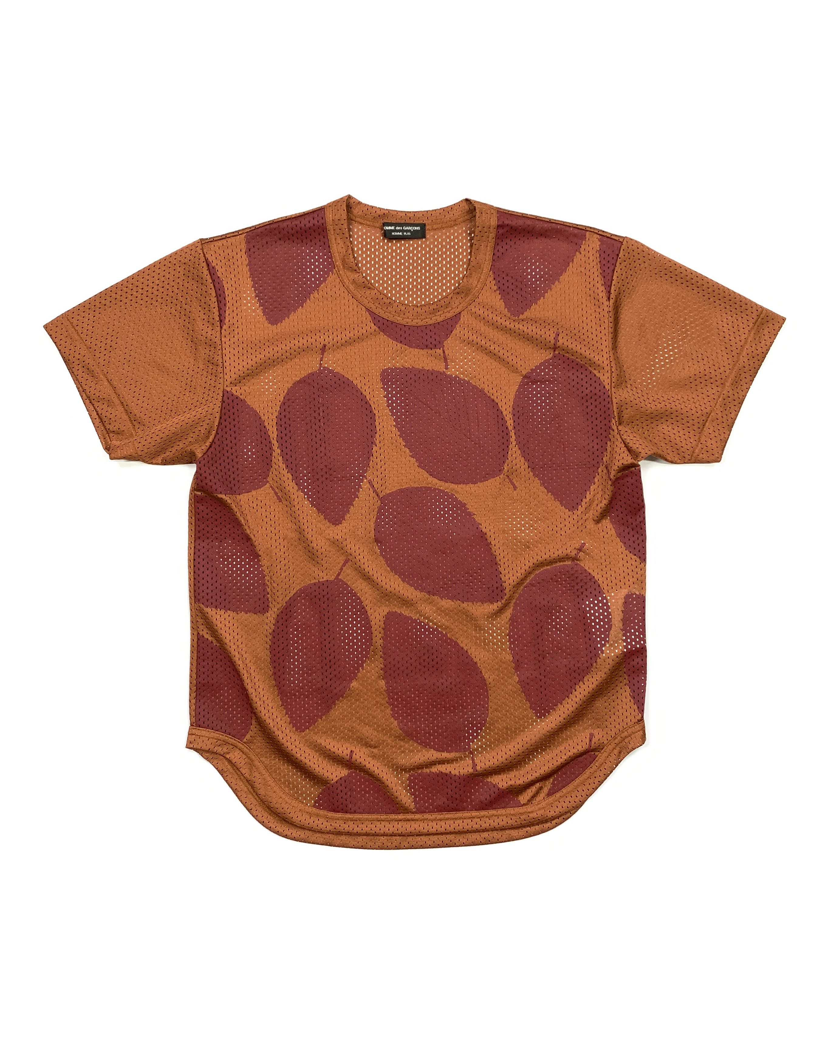 Comme des Garcons Homme Plus 2001 Leaf Print Mesh Jersey Size US S / EU 44-46 / 1 - 1 Thumbnail