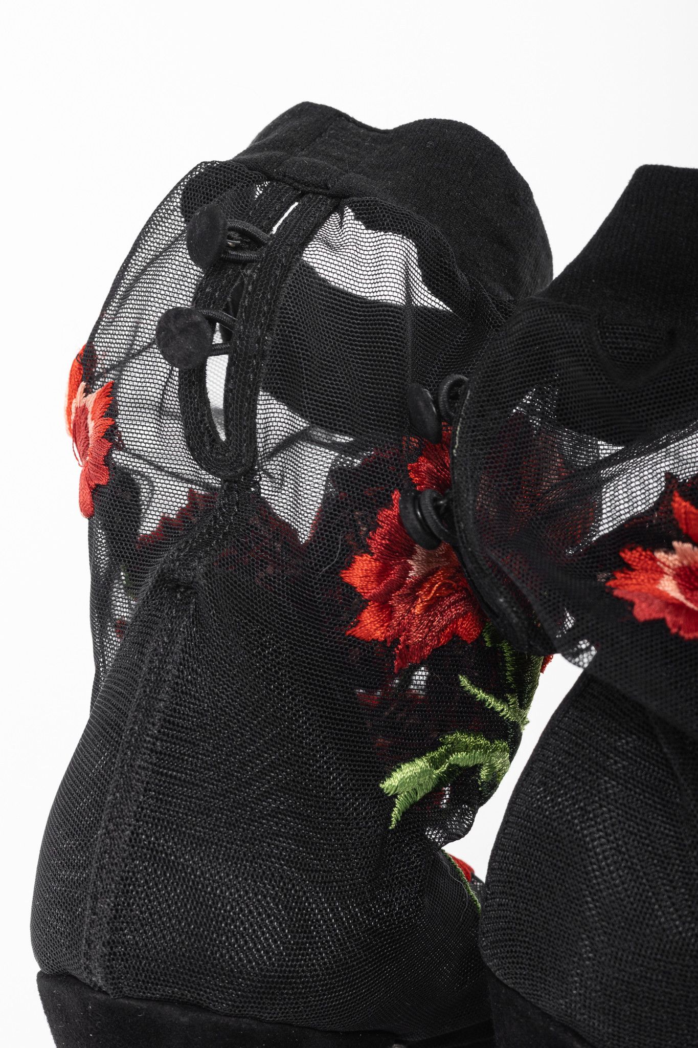 Dolce & Gabbana Dolce & Gabbana SS15 Runway Floral Mesh Suede Booties Size US 8.5 / IT 38.5 - 10 Thumbnail