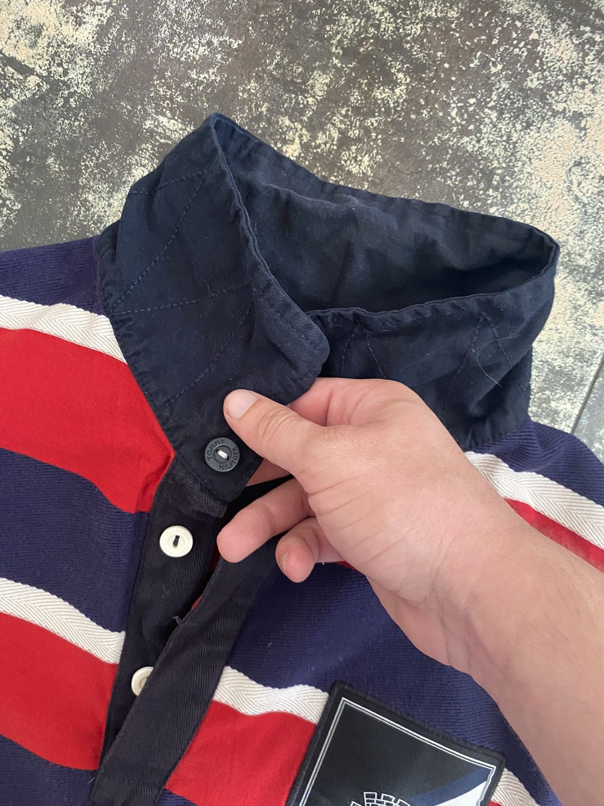 Polo Ralph Lauren × Vintage Polo Ralph Lauren distressed oversized rugby sweatshirt Size US L / EU 52-54 / 3 - 5 Thumbnail