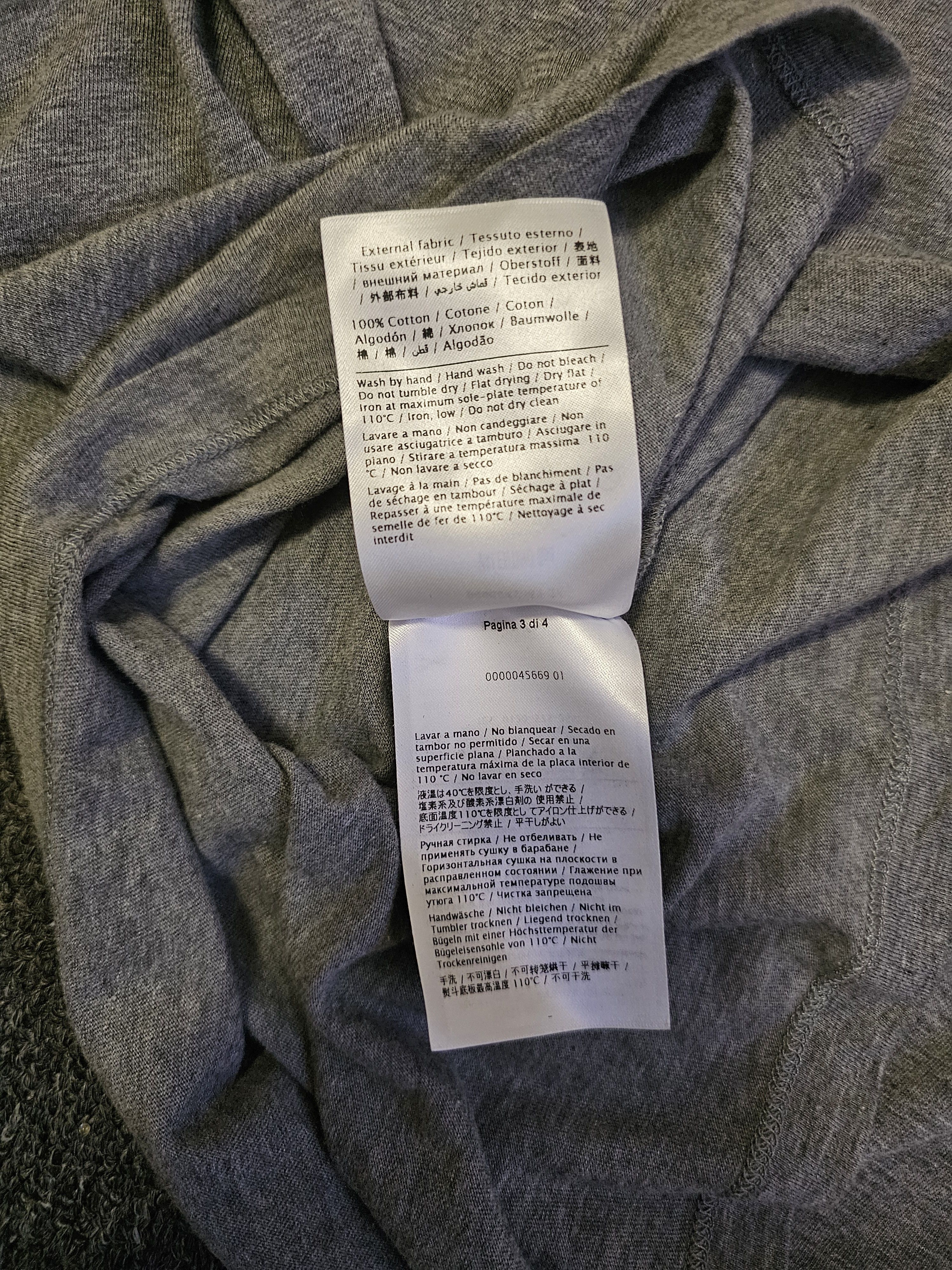 Valentino Valentino Men's Grey T-Shirt Size M Size US M / EU 48-50 / 2 - 6 Thumbnail
