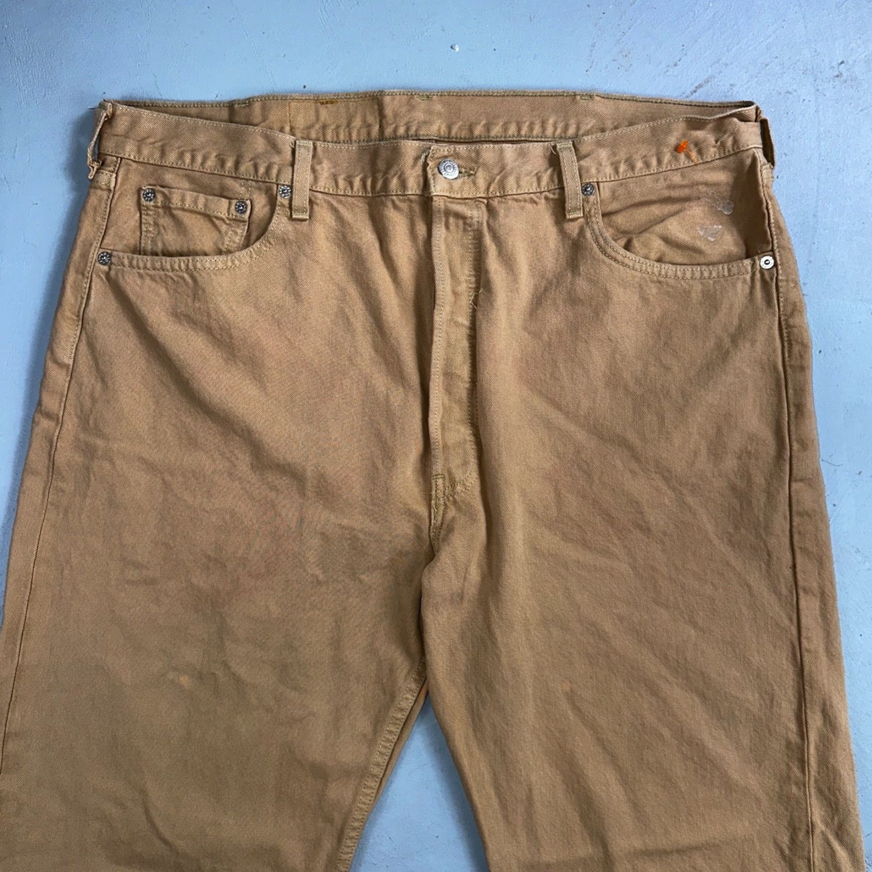 Levi's VINTAGE Levi's 501 Jeans Mens Straight 42x32 Beige Brown 90s USA 501 Series Size US 42 / EU 58 - 2 Thumbnail