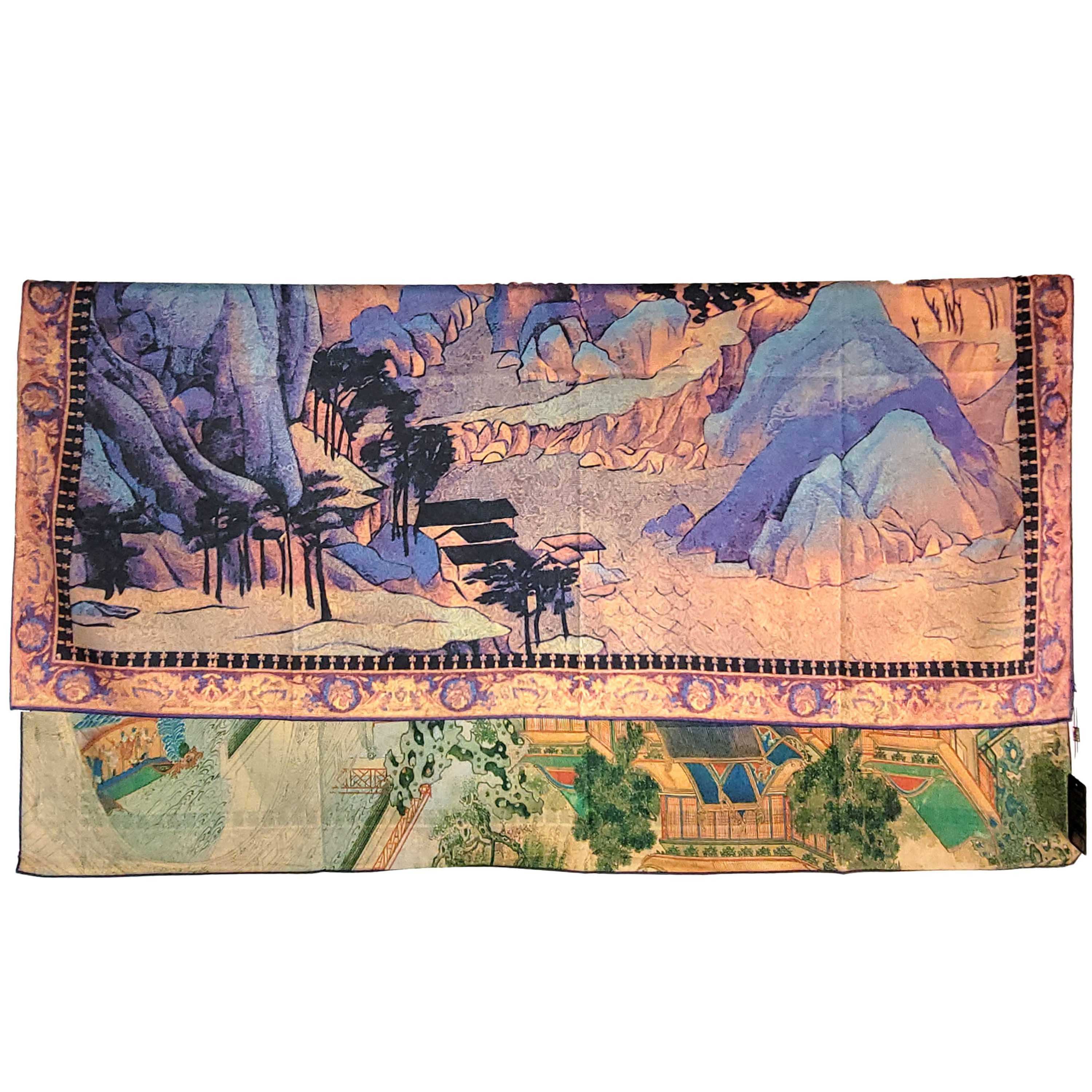 Other NWT Double Sided Silk Scarf 52"x52" Large Square Wrap 3245 Size ONE SIZE - 4 Thumbnail