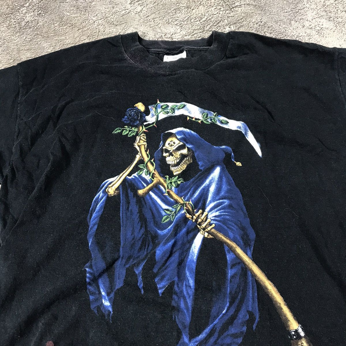 Vintage Vintage Y2K Grim Reaper Graphic Tee Dark Horror Grunge L Size US L / EU 52-54 / 3 - 2 Thumbnail
