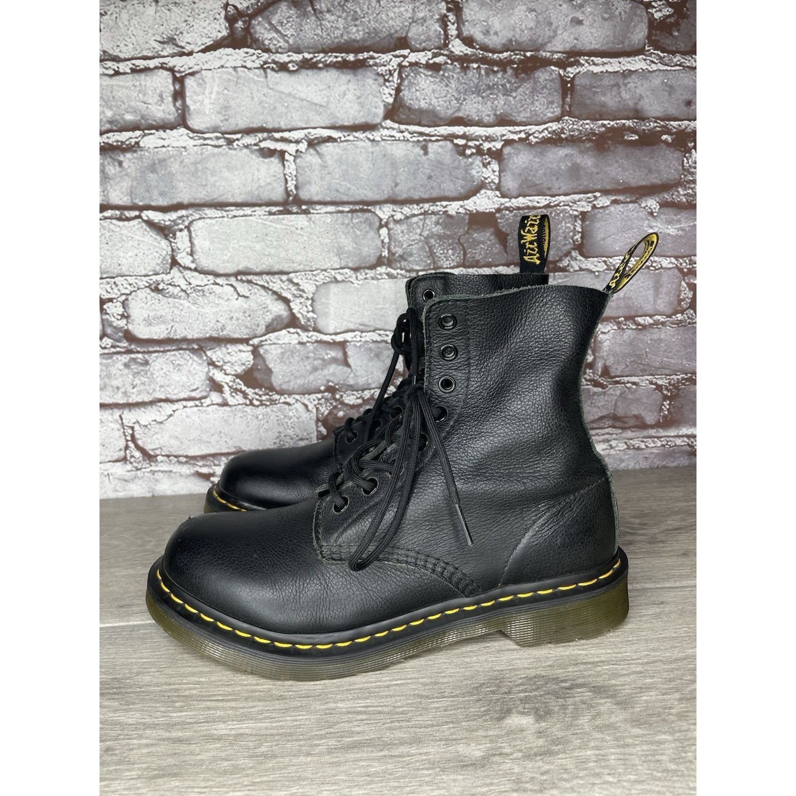 Dr. Martens Doc Martens Pascal 1460 Black Leather Lace Up Combat Boots W Size US 8 / IT 38 - 20 Thumbnail