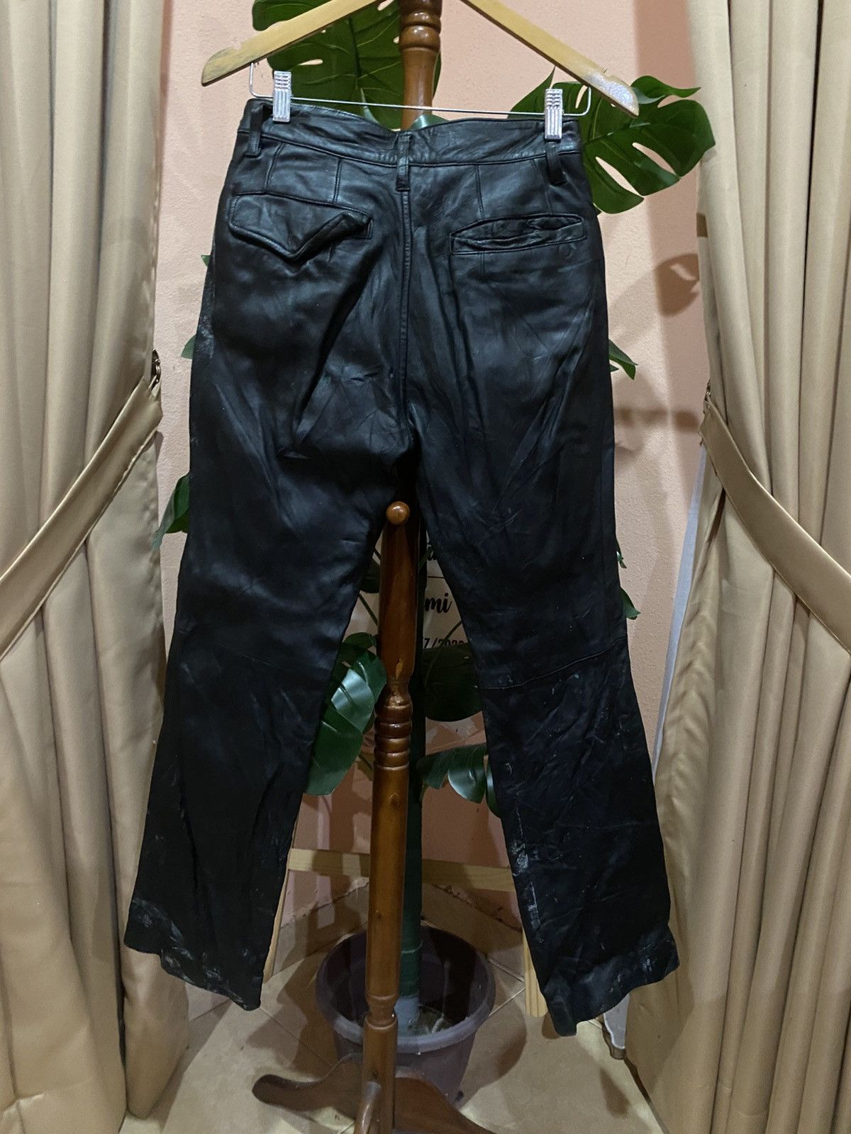 ABAHOUSE ABAHOUSE Black Lamb Leather Pants Japanese Designer Trousers Size US 27 - 6 Thumbnail