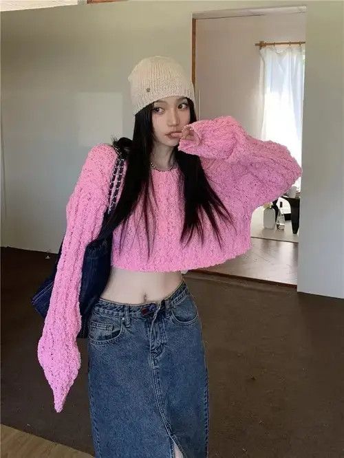 Japanese Brand Women Sweater Autumn Pullovers Korean Knitwears Size ONE SIZE - 7 Thumbnail
