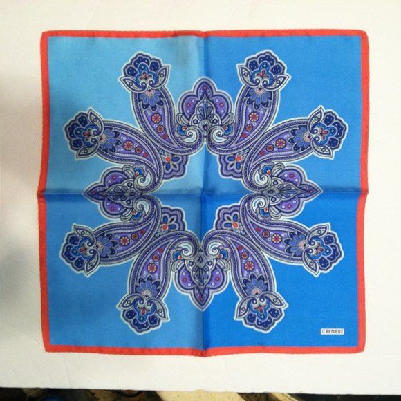 Daniel Cremieux DANIEL CREMIEUX NEW 4 TONE BLUE SILK POCKETSQUARE 16" X 16" Size ONE SIZE - 2 Thumbnail