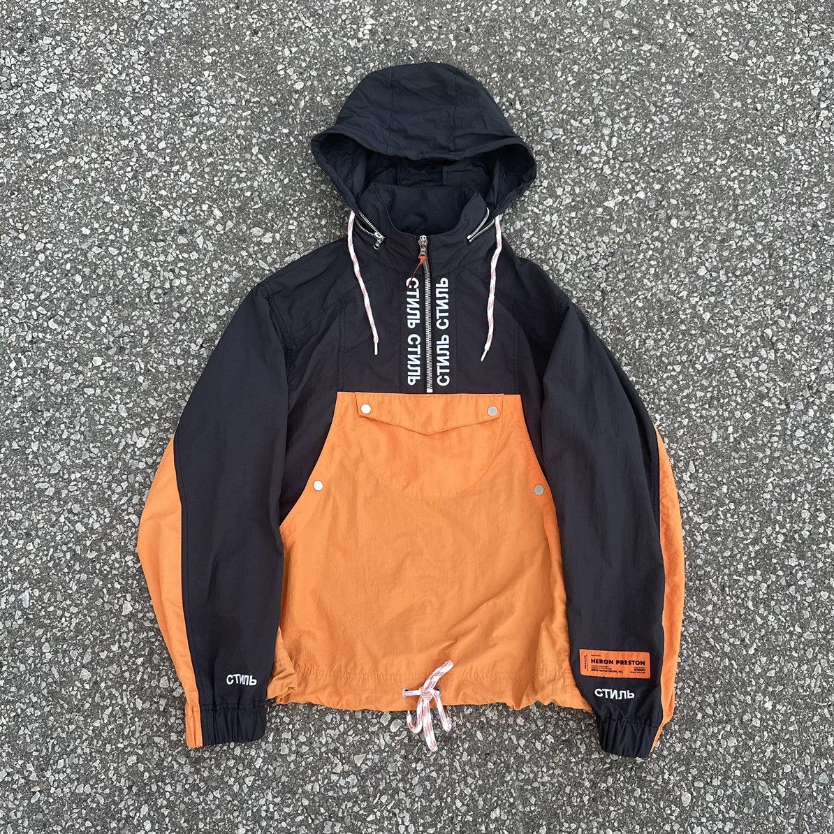 Heron preston orange windbreaker hotsell