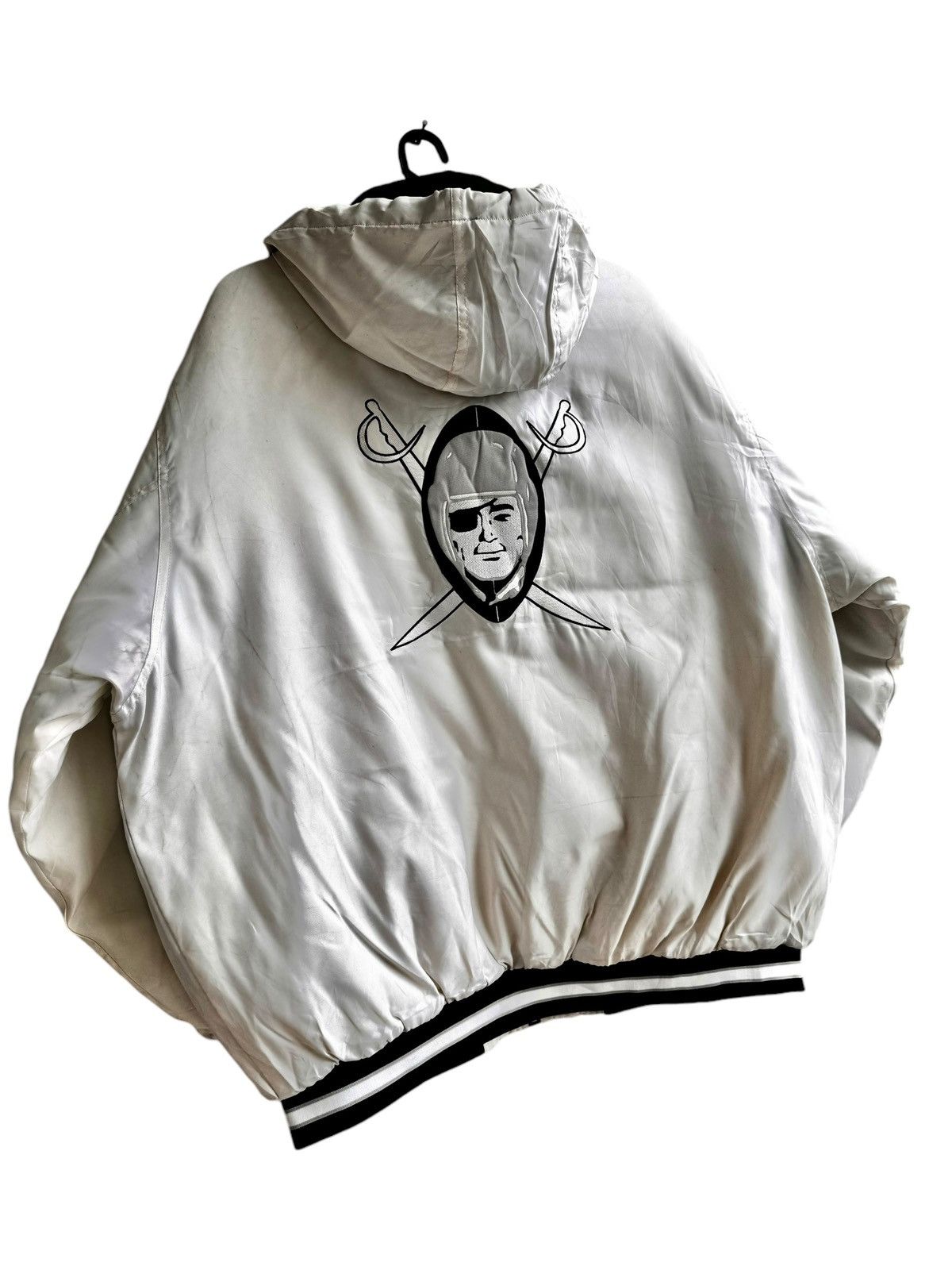 NFL Vintage Oakland Raider Bomber with Hoodie Jacket 2XL Size US XXL / EU 58 / 5 - 3 Thumbnail