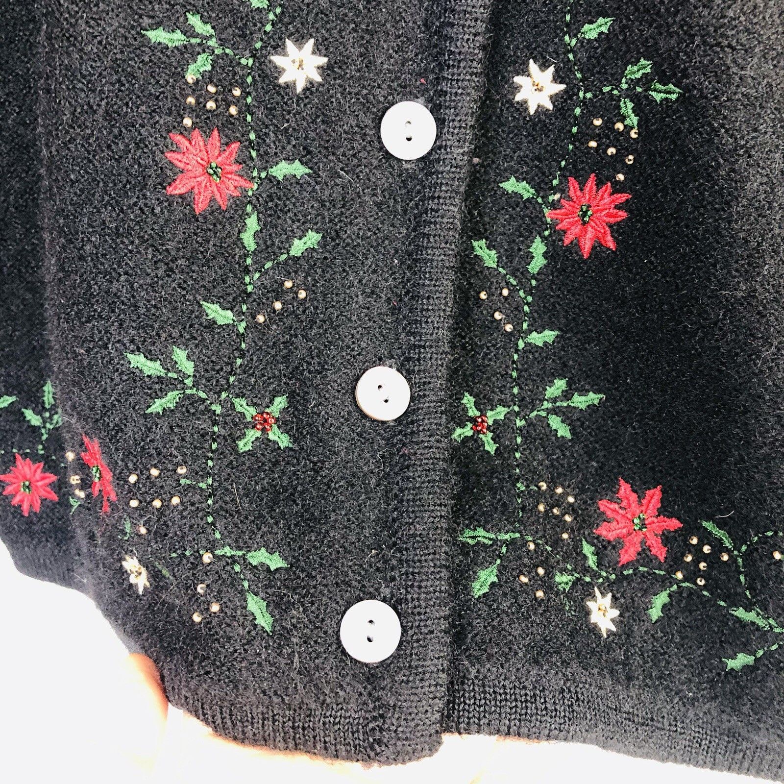 Other KAREN SCOTT Grandma Wool Christmas Cardigan Sweater Sz PS Size XS / US 0-2 / IT 36-38 - 4 Thumbnail