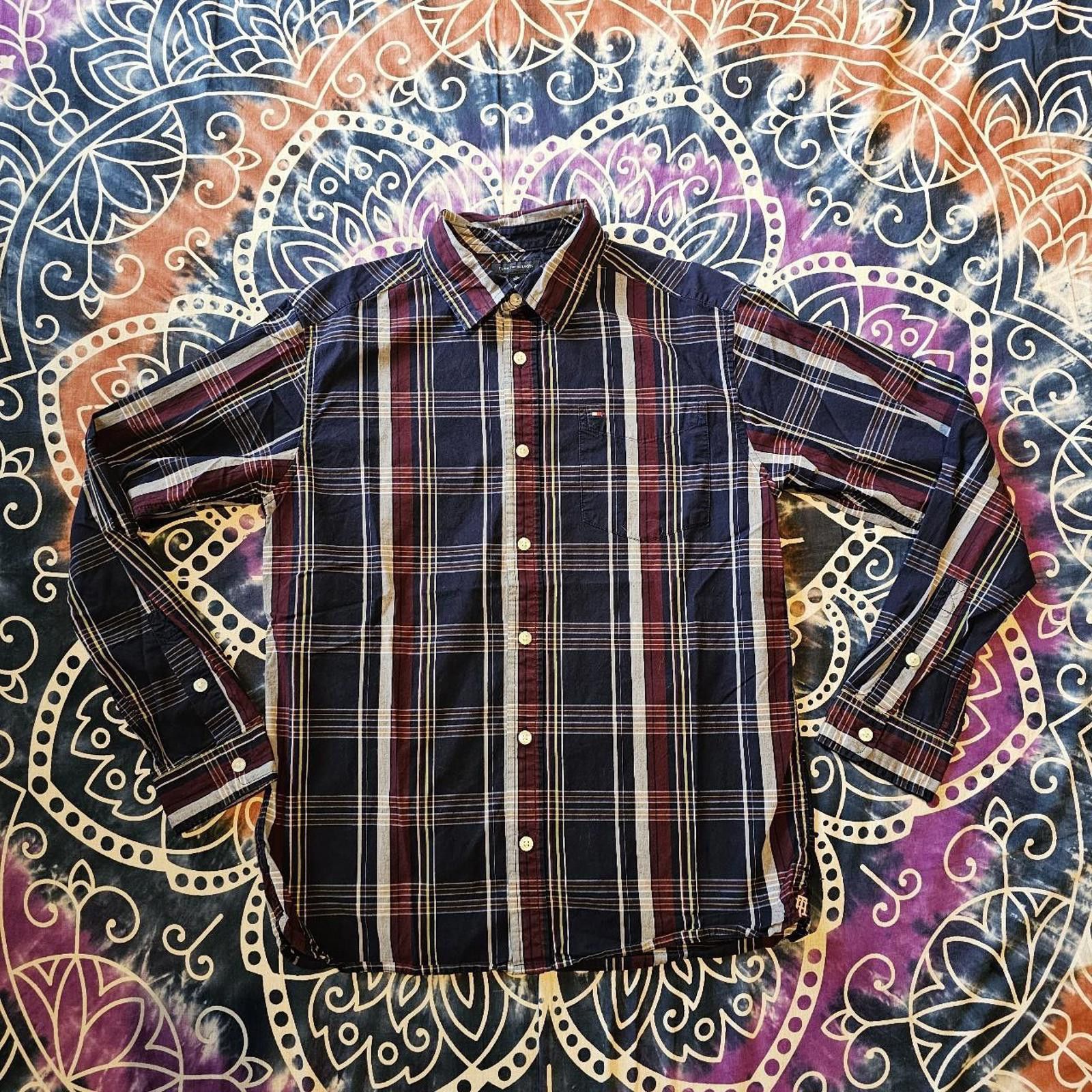 Tommy Hilfiger Tommy Hilfiger Kid's Burgundy and Navy Button Down Size US XL / EU 56 / 4 - 1 Thumbnail