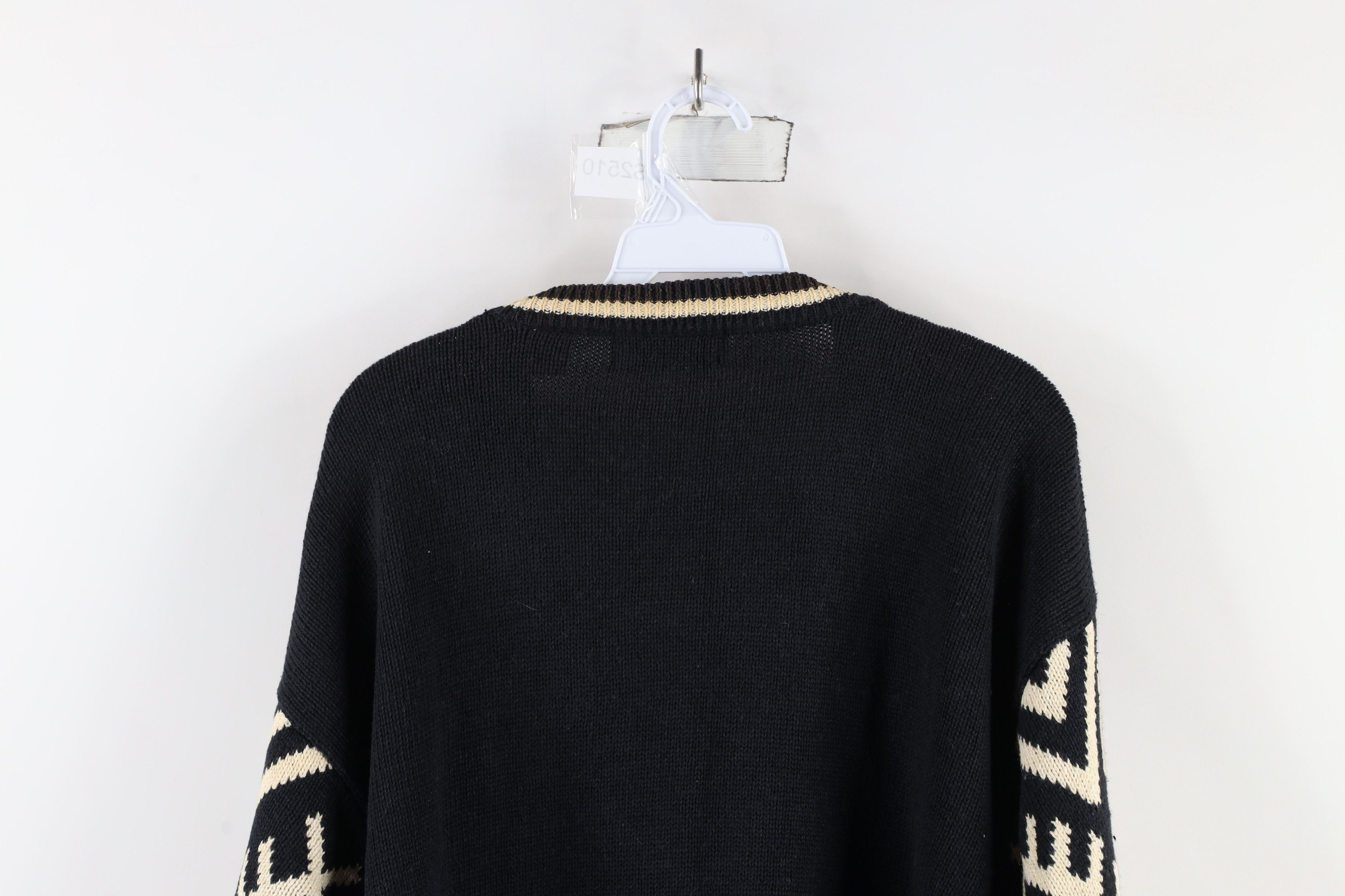 Vintage Vintage 90s Streetwear Geometric Knit Cardigan Sweater Size XXL / US 16-18 / IT 52-54 - 11 Thumbnail