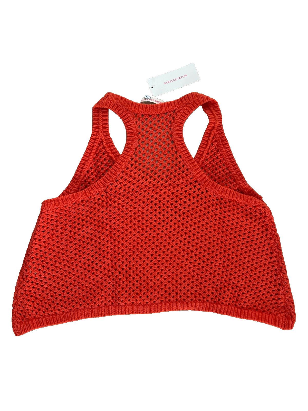 Rebecca Taylor Rebecca Taylor Scoop Neck Sleeveless Crop Top Orange ( L ) Size L / US 10 / IT 46 - 4 Thumbnail