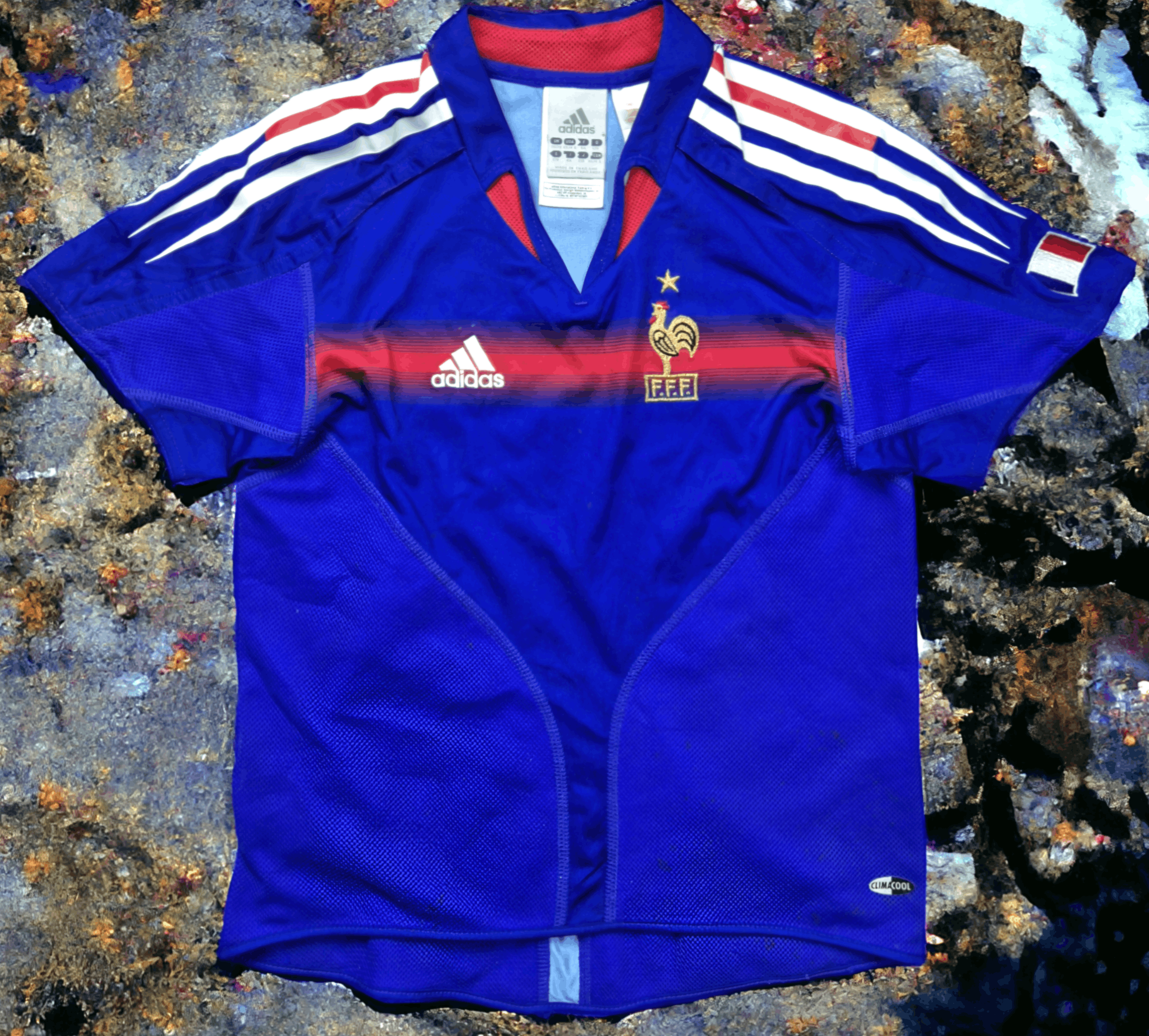Adidas France 2002-04 Home Football Shirt Genuine Vintage Adidas Size US XS / EU 42 / 0 - 1 Thumbnail