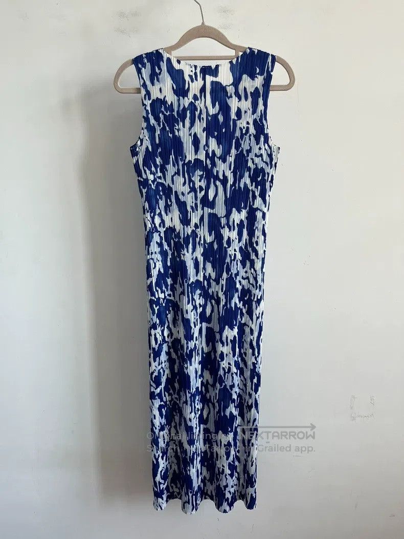 Issey Miyake Issey Miyake Blue Dress Size L / US 10 / IT 46 - 2 Thumbnail
