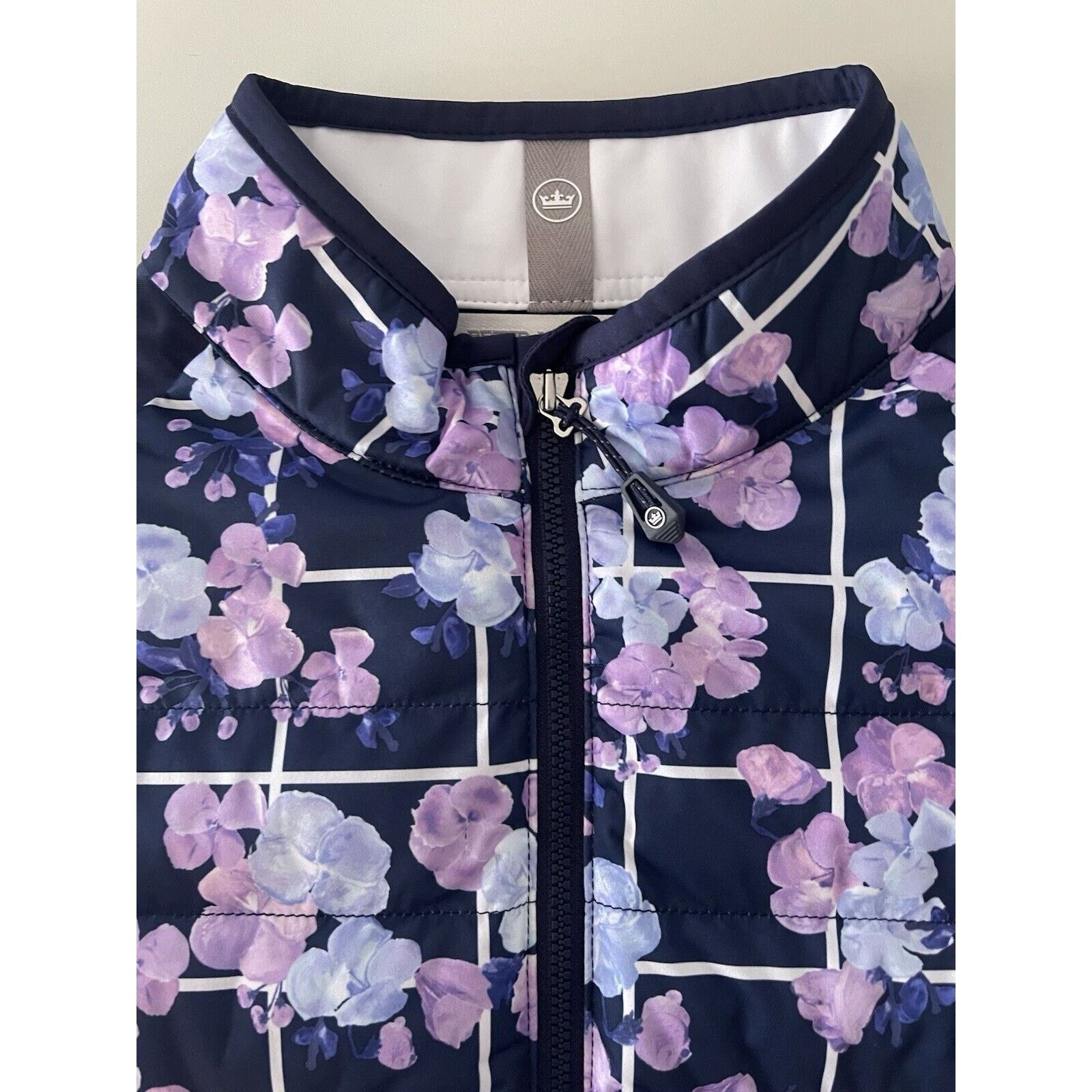 Peter Millar PETER MILLAR Women’s Navy Floral Hybrid Golf Jacket Medium Size M / US 6-8 / IT 42-44 - 8 Thumbnail