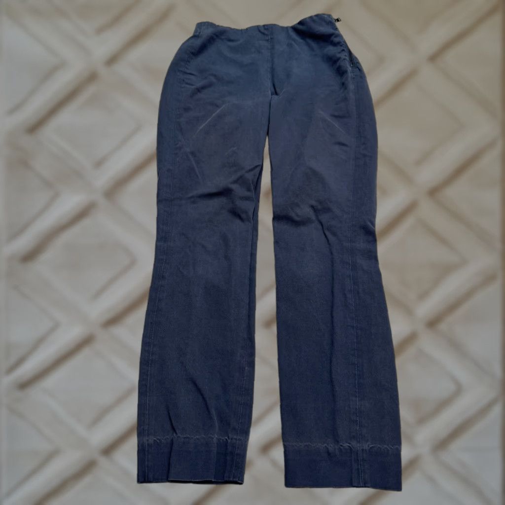 Everlane VINTAGE Everlane Blue Cotton Blend Straight Leg Pants Women’s Size 00 High Rise Casual Workwear Size 24" / US 00 / IT 34 - 1 Thumbnail