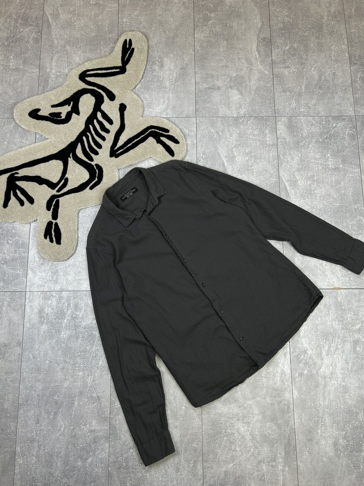 Allsaints × Japanese Brand × Vintage Mens Vintage AllSaints Ls shirts button up luxury garment Size US L / EU 52-54 / 3 - 1 Thumbnail