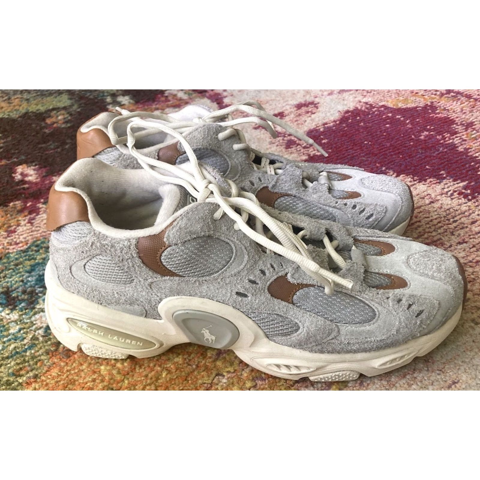 Polo Ralph Lauren Polo Ralph Lauren Shoes Mens Size 12 US Modern Trainer 100 Gray Suede Sneakers Shoes Size US L / EU 52-54 / 3 - 3 Thumbnail