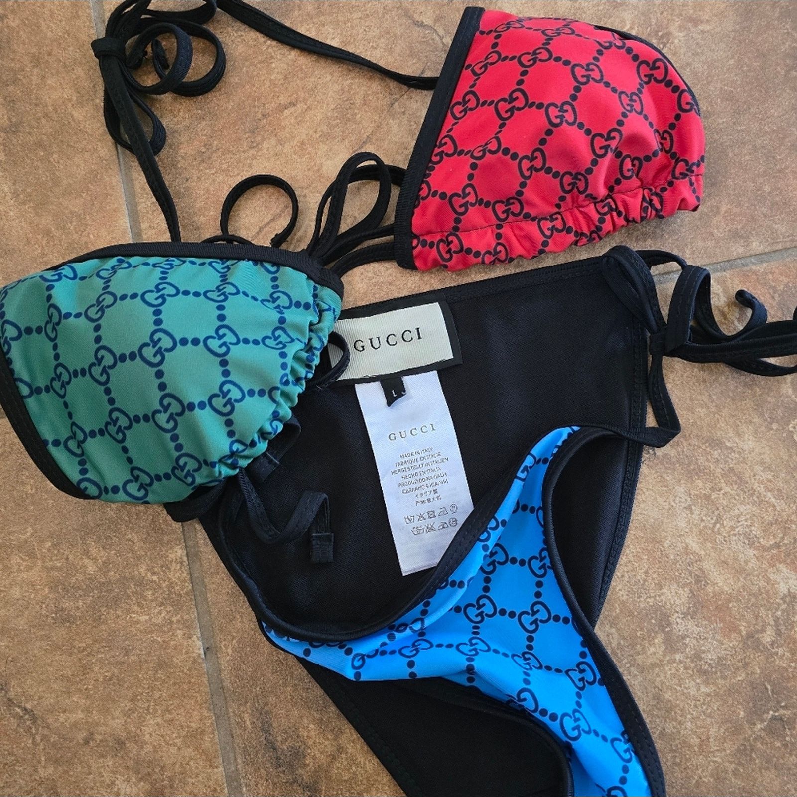 Gucci Multicolored | GUCCI | GG Monogrammed Bikini Set Size ONE SIZE - 6 Thumbnail