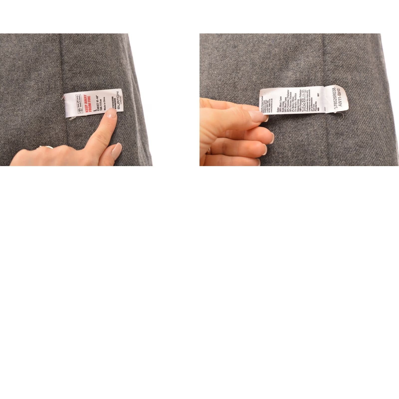 Burton Burton Jacket Mens L Wool Tweed Check Coat AW11-BH2 Size US L / EU 52-54 / 3 - 8 Thumbnail