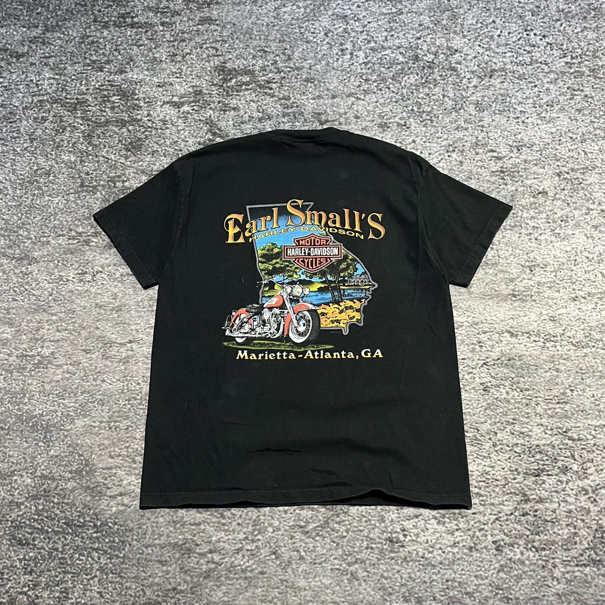 Harley Davidson VINTAGE 2000s HARLEY DAVIDSON BLACK LOGO GRUNGE T SHIRT Size US L / EU 52-54 / 3 - 2 Thumbnail