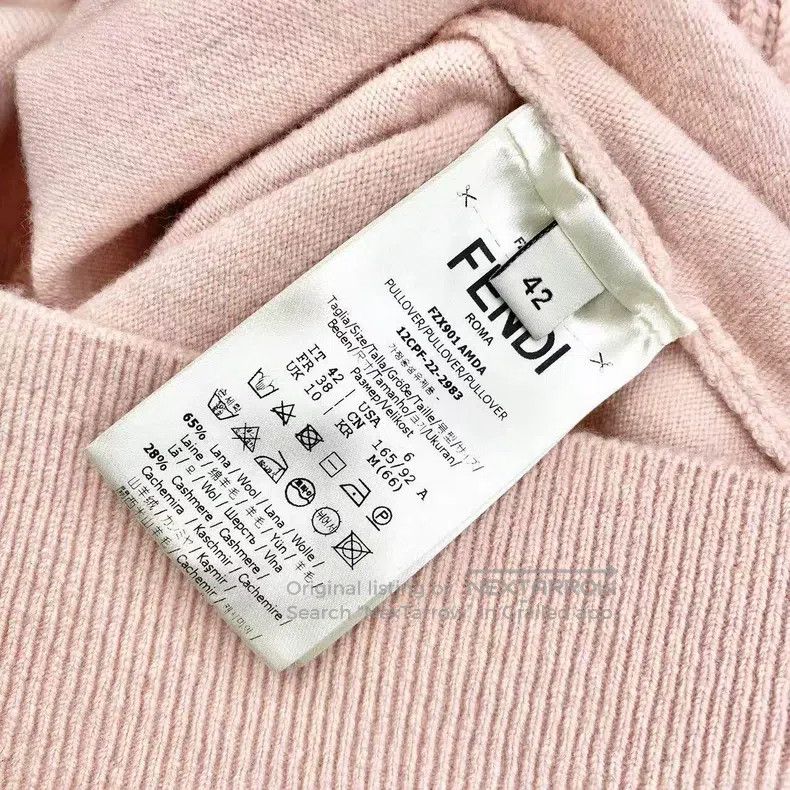 Fendi Fendi Wool capsule series pink Double F logo turtleneck sw Size XS / US 0-2 / IT 36-38 - 5 Thumbnail