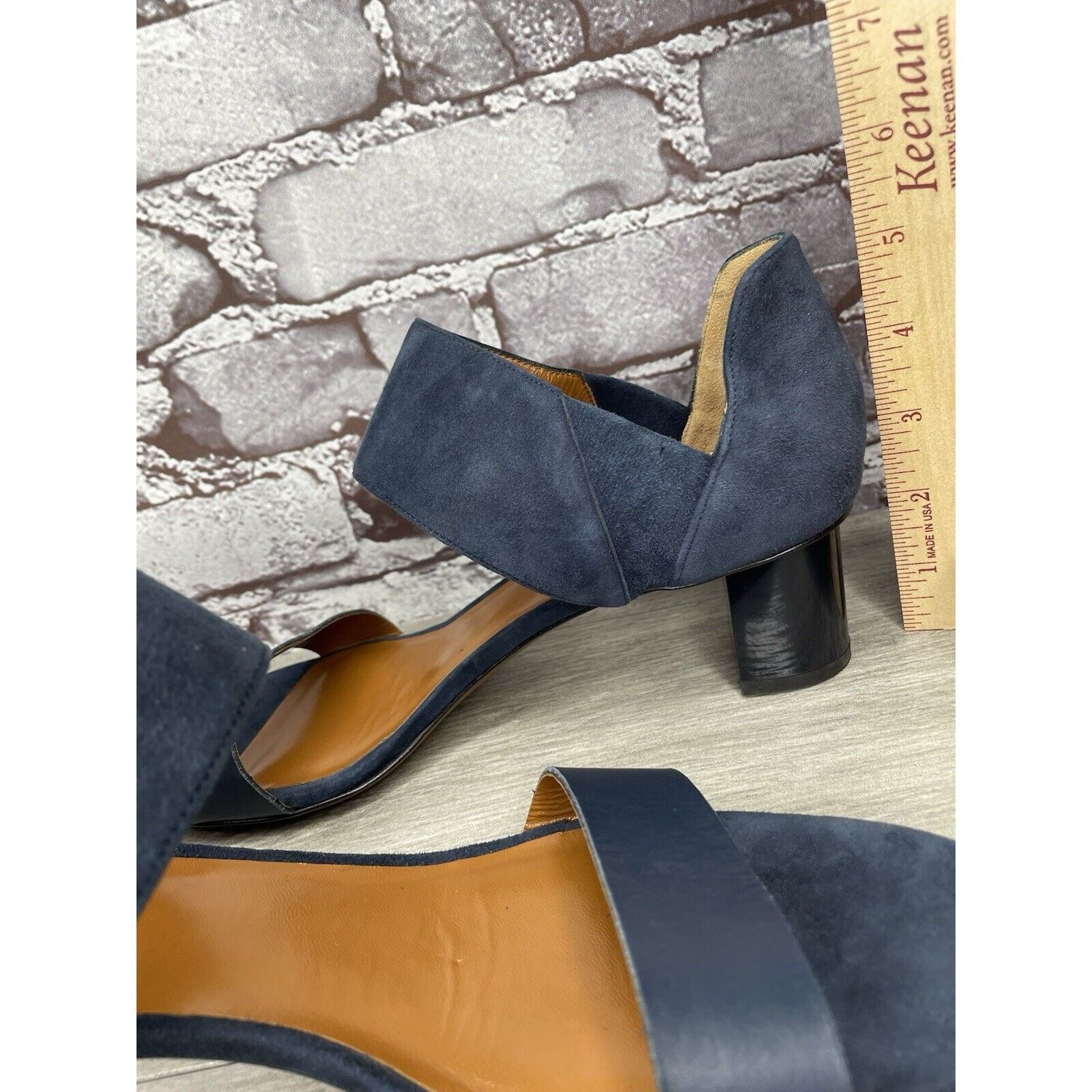 Aquatalia Aquatalia Blue Suede Leather Ankle Strap Heel Open Sandals W Size US 11 / IT 41 - 15 Thumbnail