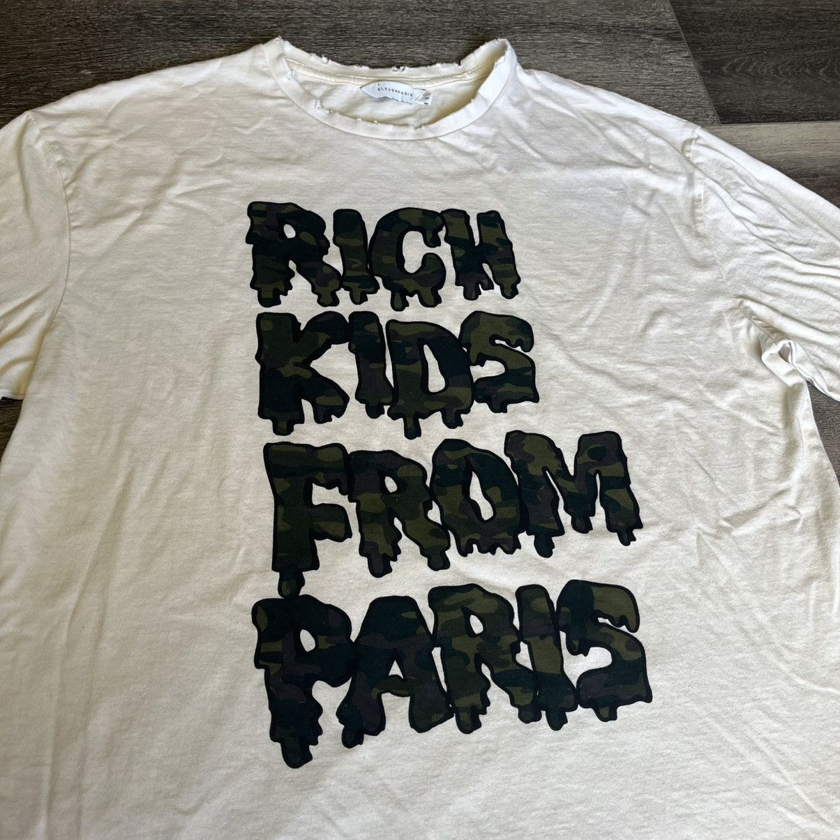 Eleven Paris × Vintage Eleven Paris Rich Kids From Paris Distressed Graphic T Shirt Size US L / EU 52-54 / 3 - 2 Thumbnail
