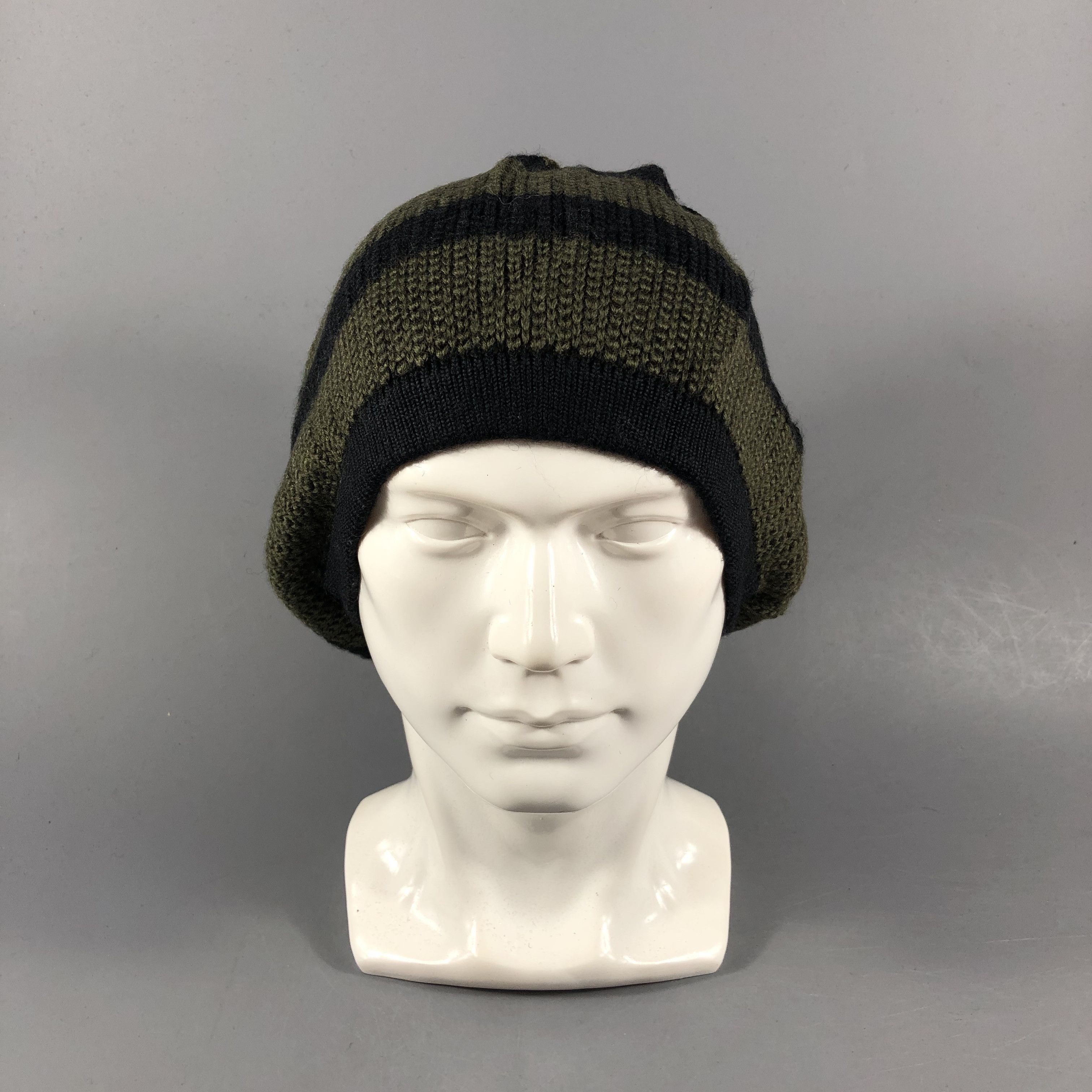 Vintage Egoist Stripe Beanie Snowcap Snow Hat B1001 Size ONE SIZE - 2 Thumbnail