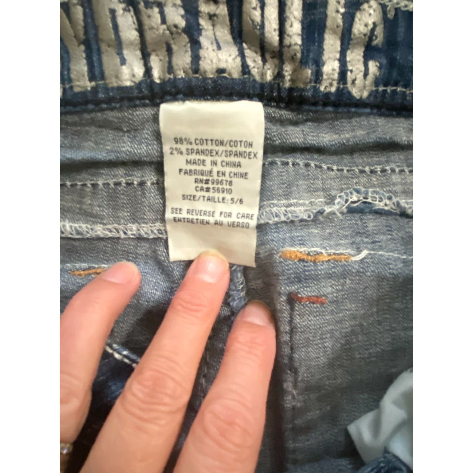 Vintage Womens Hydraulic Jeans Gramercy Original Slim Boot Studded Distress 5/6 Blue - 32in Inseam Womens Jeans Slim Bootcut HYDRAULIC Size 27" / US 4 / IT 40 - 4 Thumbnail