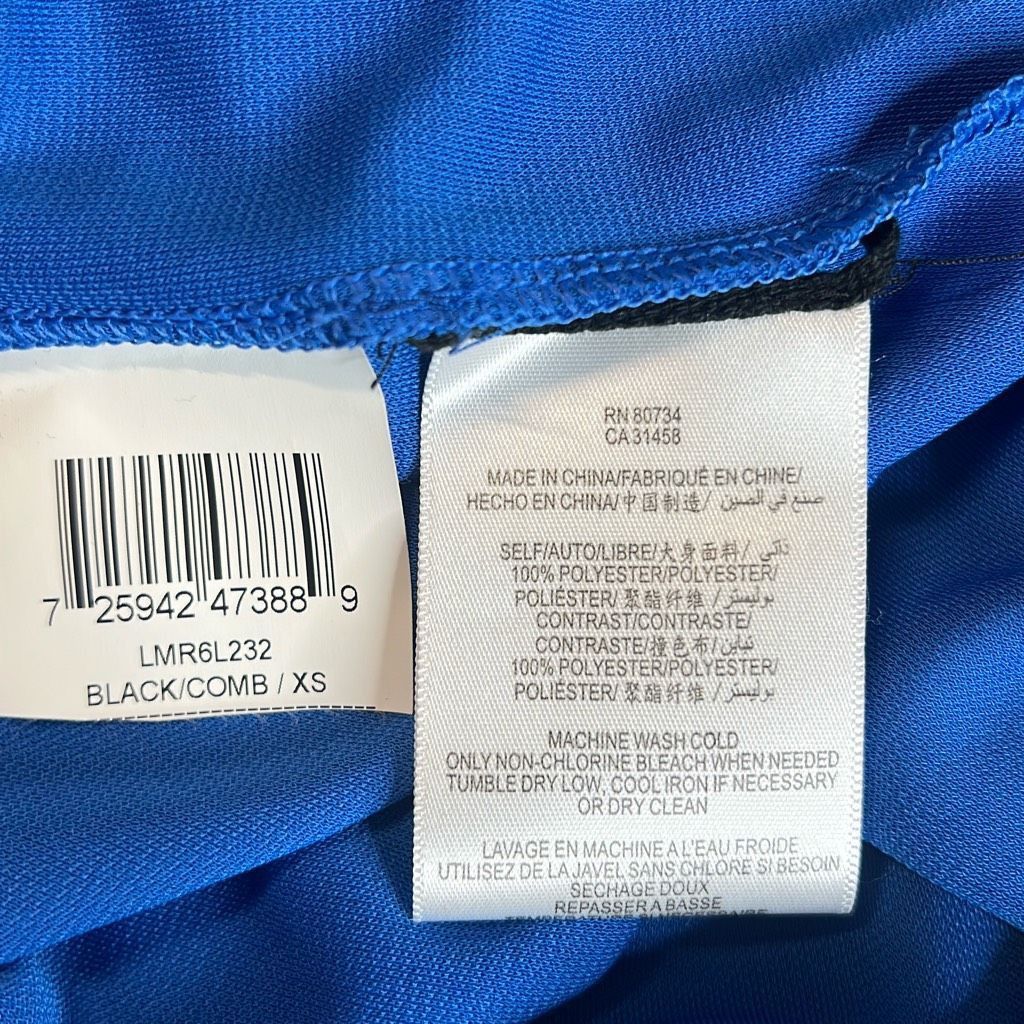 Bcbgmaxazria BCBG Max Azria Asymmetrical Drape Black Blue Dress (022) Size XS / US 0-2 / IT 36-38 - 11 Thumbnail
