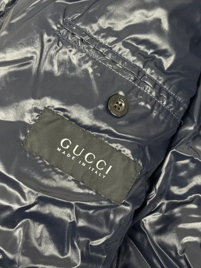Gucci AW2008 Gucci Navy Satin Hooded Puffer Bomber Jacket Size US M / EU 48-50 / 2 - 13 Thumbnail