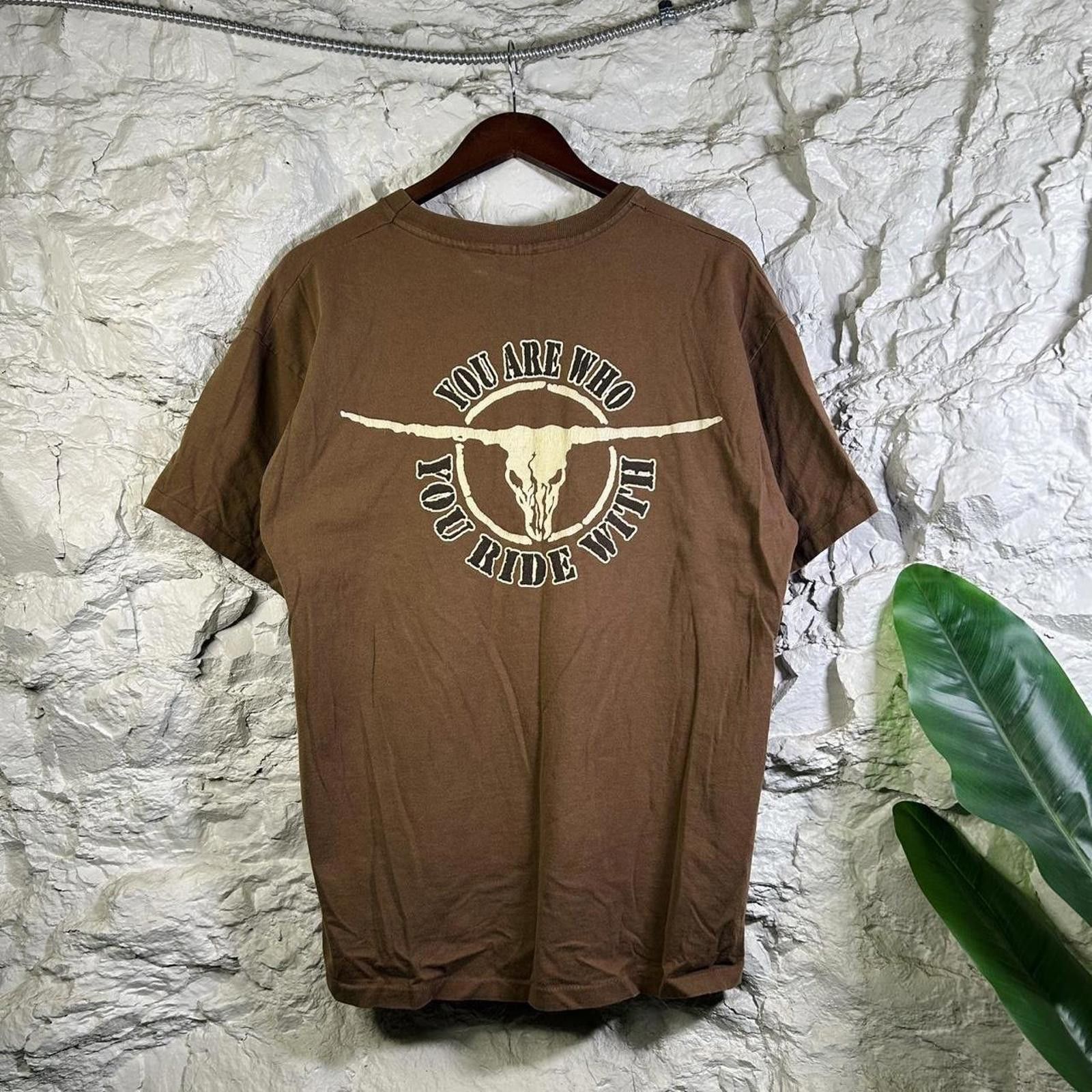 Other Vintage 90’s Brooks & Dunn “You Are Who You Ride With” Tee Size US XL / EU 56 / 4 - 4 Thumbnail
