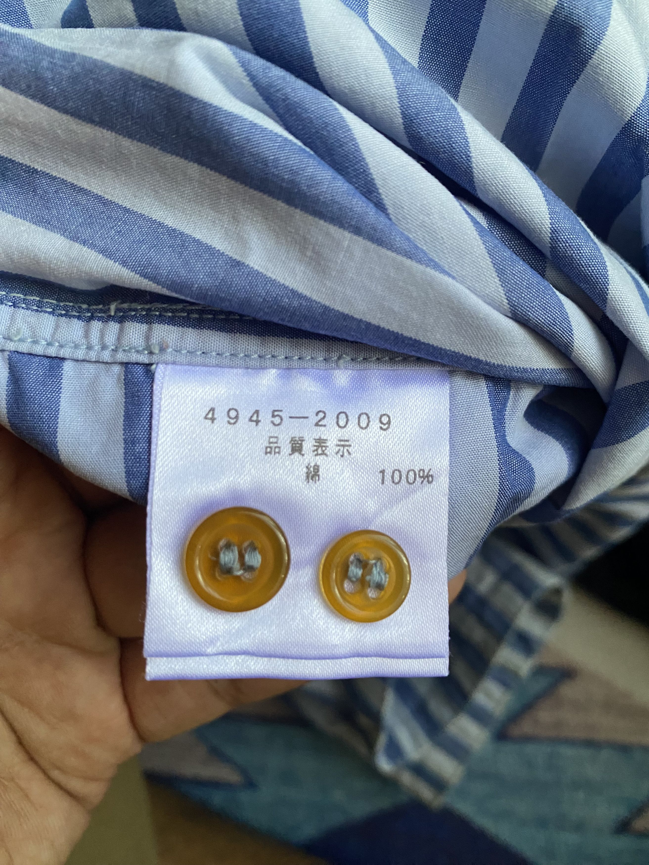 Vintage vintage super rare stripe blue design Size US S / EU 44-46 / 1 - 10 Thumbnail