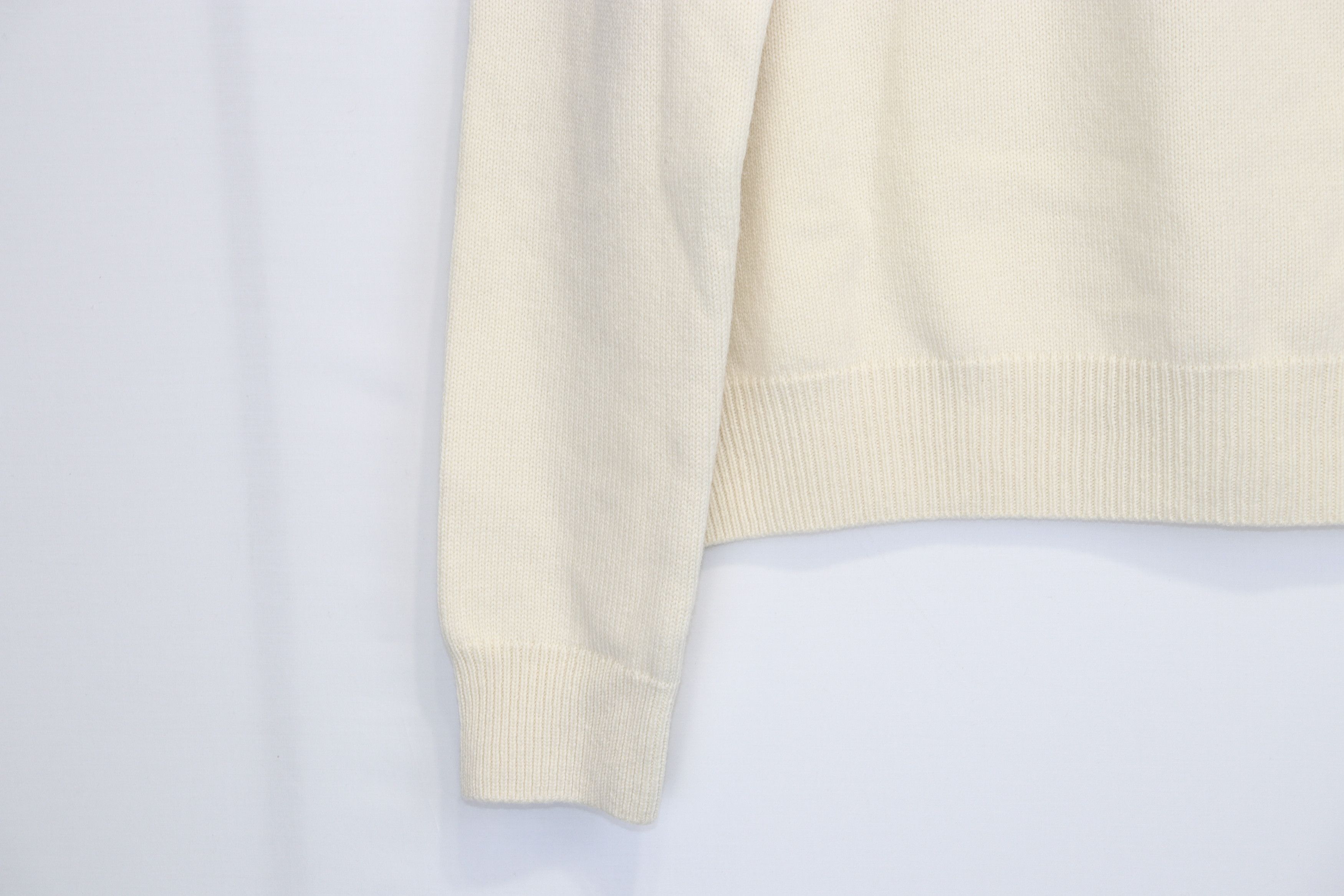 Bottega Veneta o1rshd1 Sweater Medium Weight Wool in Ivory Size L / US 10 / IT 46 - 4 Thumbnail