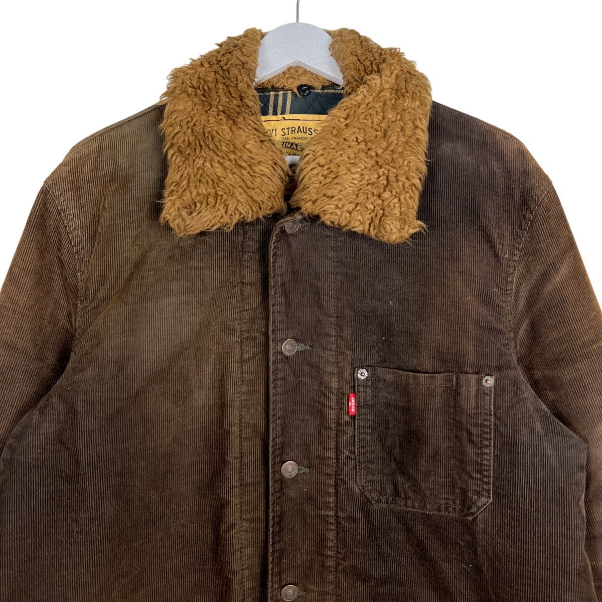 Levi's 🔥 LEVIS RED TAB FUR TRIM CORDUROY JACKET Size US XL / EU 56 / 4 - 3 Thumbnail