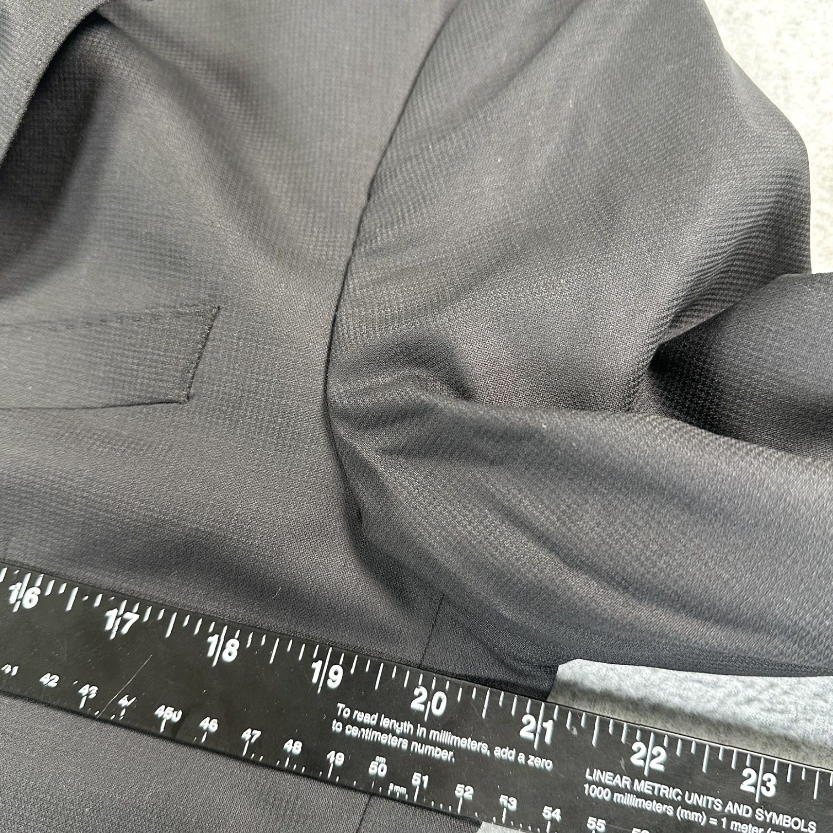 Hugo Boss HUGO BOSS Blazer Sport Coat Mens 40L Black Ryan1 Win1 Suit Jacket Two-Button Notch Lapel Long Classic Business Formal Wedding Jacket Mens Size 40R - 6 Thumbnail