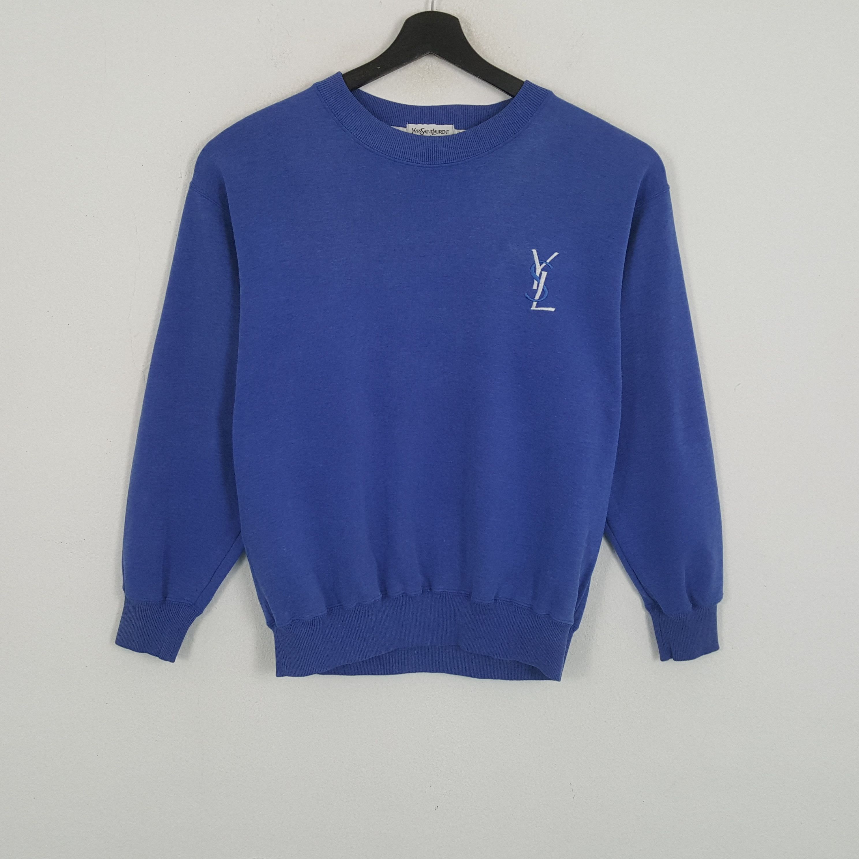 Vintage × Yves Saint Laurent YVES Saint Laurent Fashion Brand Logo Design Sweatshirt Size US L / EU 52-54 / 3 - 3 Thumbnail
