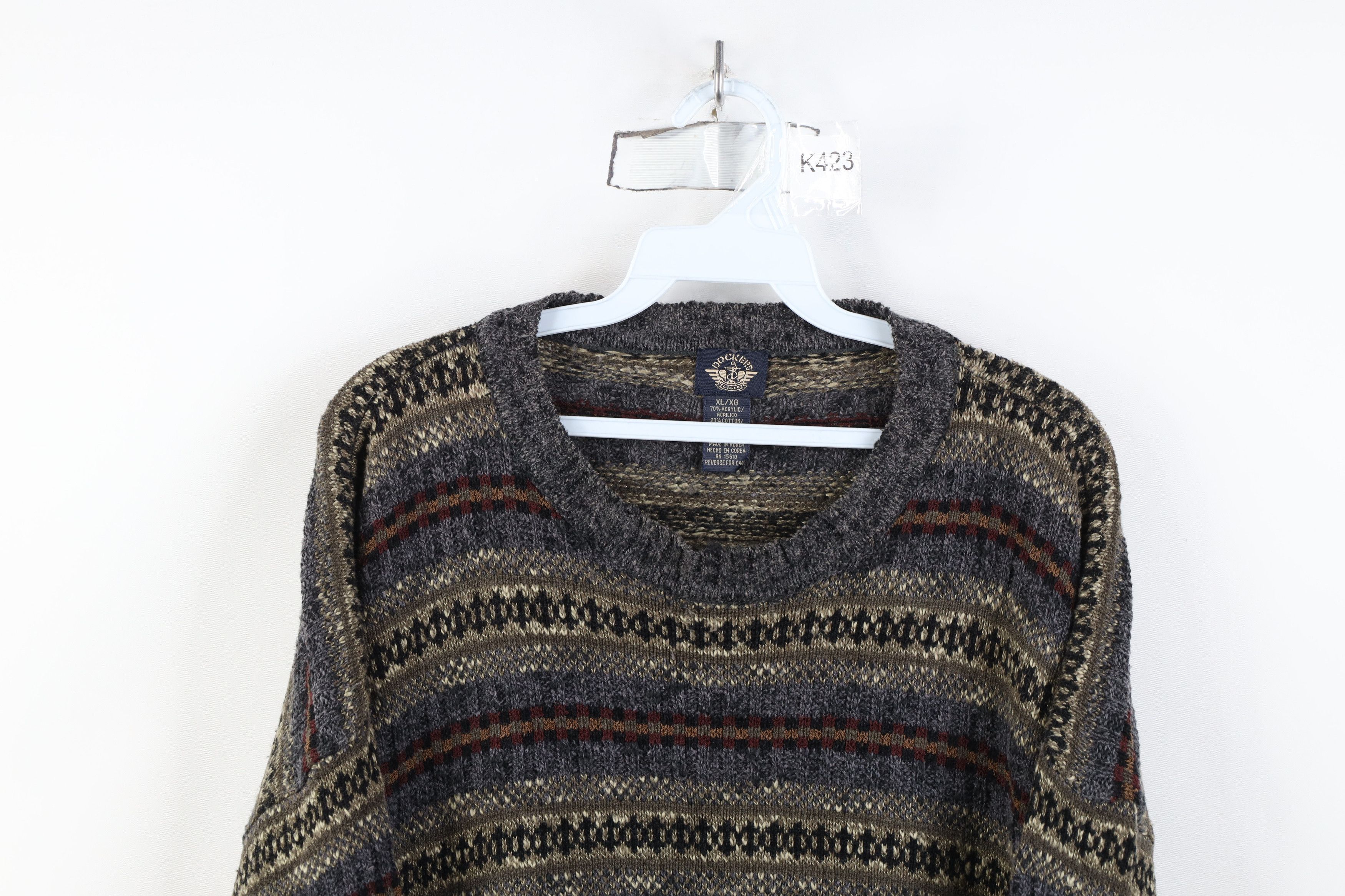 Vintage Vintage 90s Coogi Style Rainbow Fair Isle Knit Sweater Size US XL / EU 56 / 4 - 2 Thumbnail