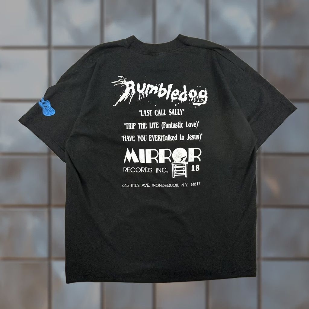 Vintage VINTAGE Rumbledog Shirt Mens XL Black Mirror Records Rock 90s USA Music Shirt Mens XL Black Size US XL / EU 56 / 4 - 1 Thumbnail