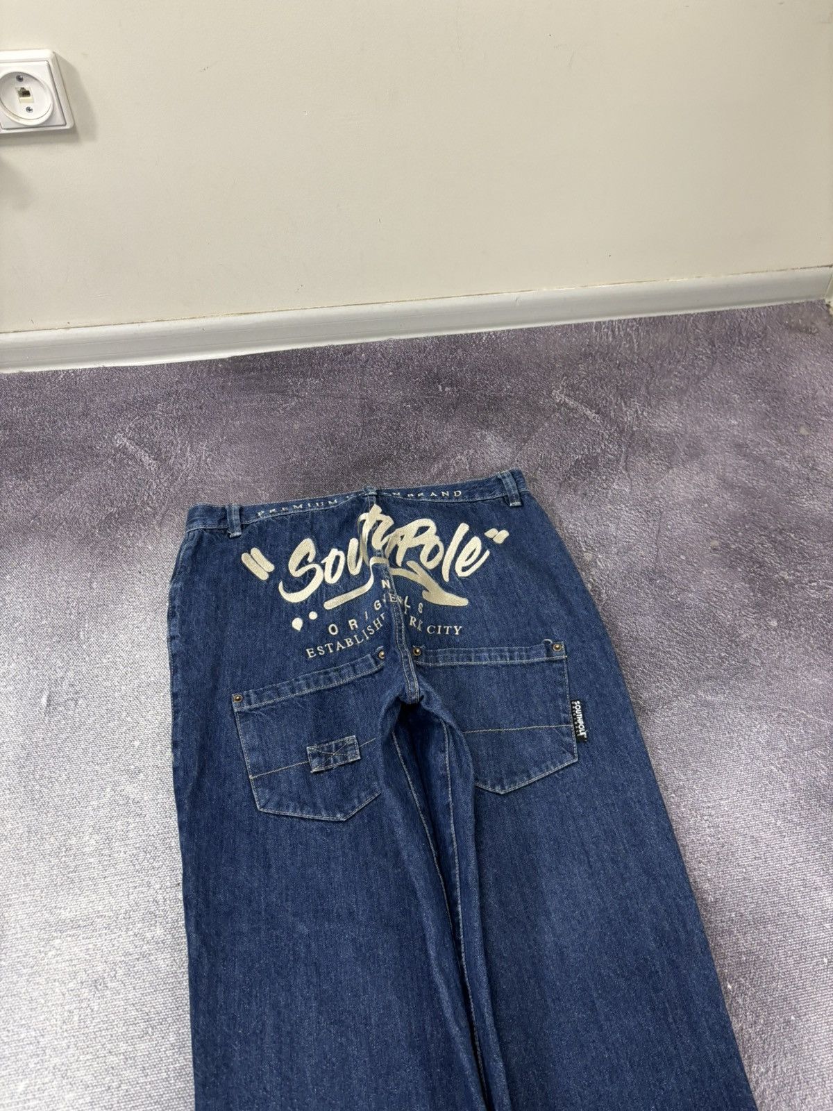 Southpole Vintage Southpole Y2K Big Embroidered Logo Blue Baggy Jeans Size US 34 / EU 50 - 4 Thumbnail