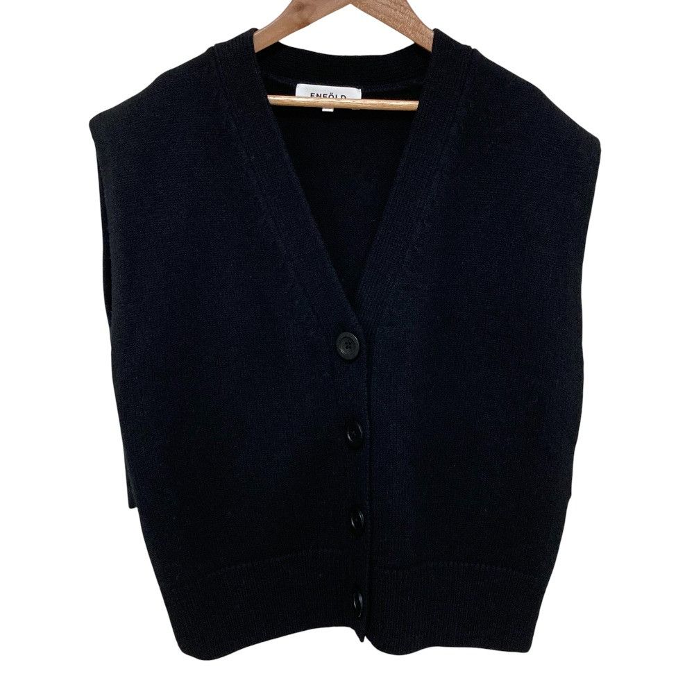 Other Other ENFOLD Merino Wool 2way Knit Vest Cardigan Textile Tops DUTY FREE for USA Size ONE SIZE - 1 Thumbnail