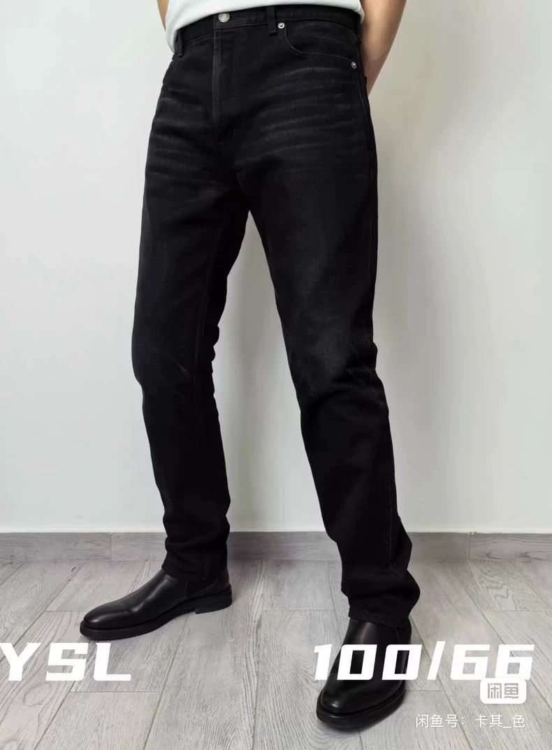 Saint Laurent Paris Saint Laurent Paris Men's Wide Tapered Straight Leg Jeans Size US 31 - 2 Thumbnail
