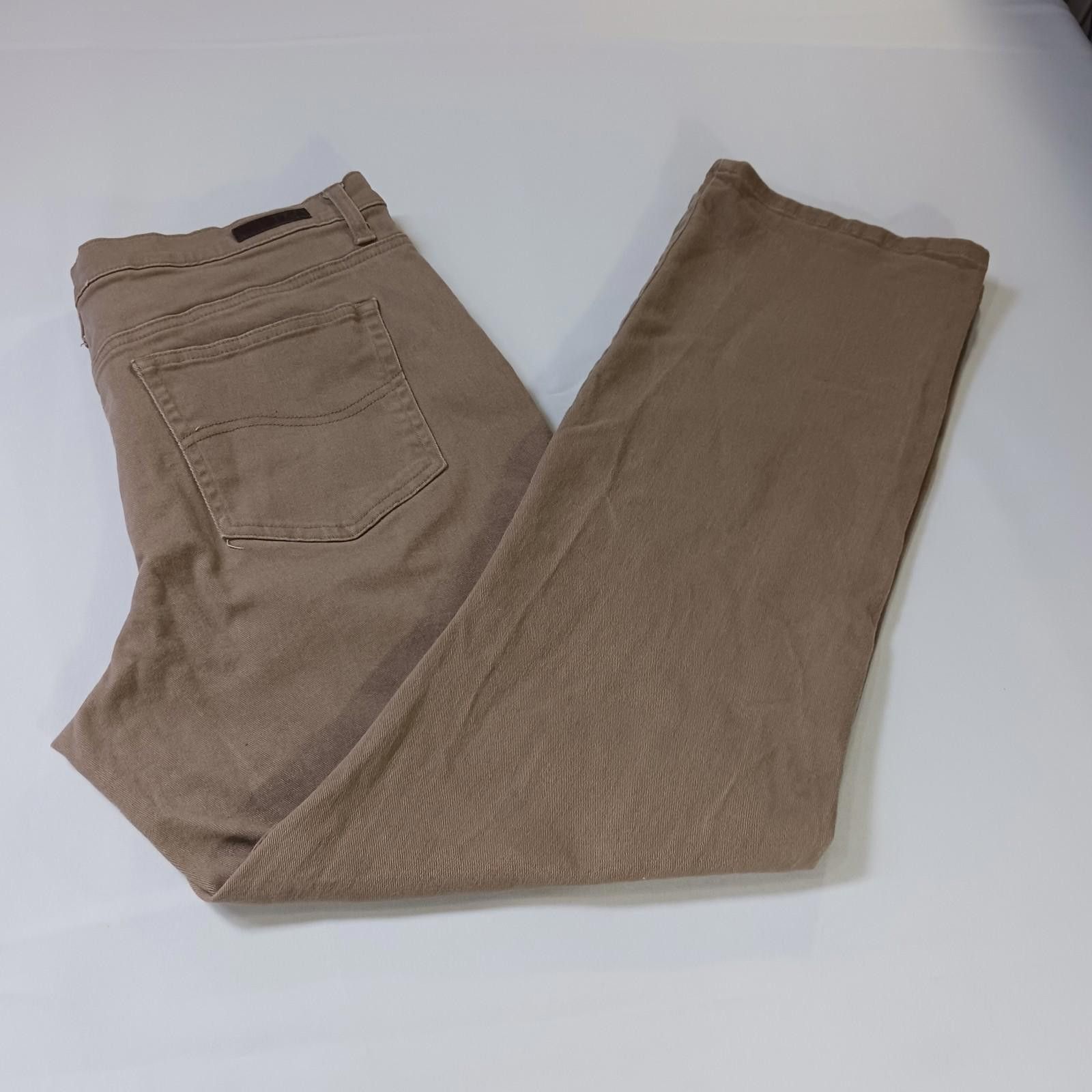 Lee Lee Relaxed Fit Womens Brown Straight Leg Jeans 16M (34×30) Size 38" / US 16 / IT 52 - 2 Thumbnail