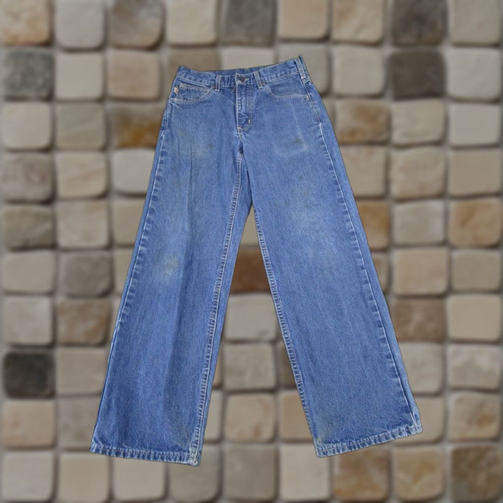 Vintage CAT Jeans 2112 Denim 30W 29L Mens Regular Blue Flame Resistant ATPV 16.0 Straight 30x29 - Preowned Burn Jeans CAT Brand Mens Jeans Blue 30x29 Size US 30 / EU 46 - 1 Thumbnail